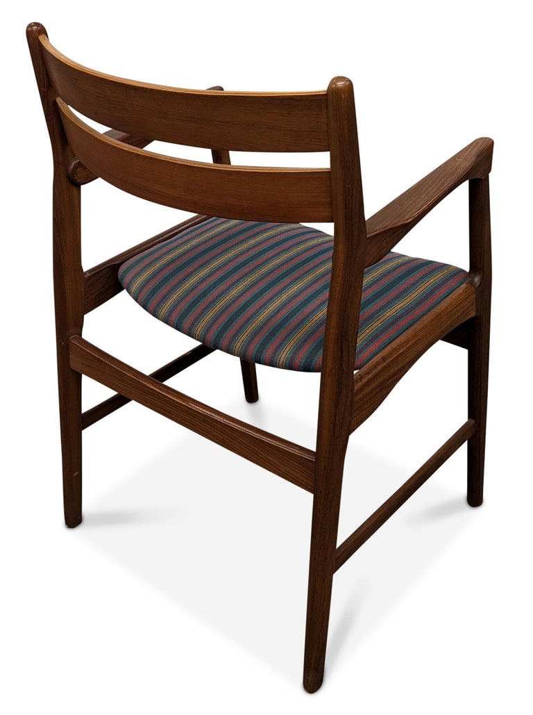 2 Teak Dining Arm Chairs, 012324 Vintage Danish Midcentury For Sale at 1stDibs