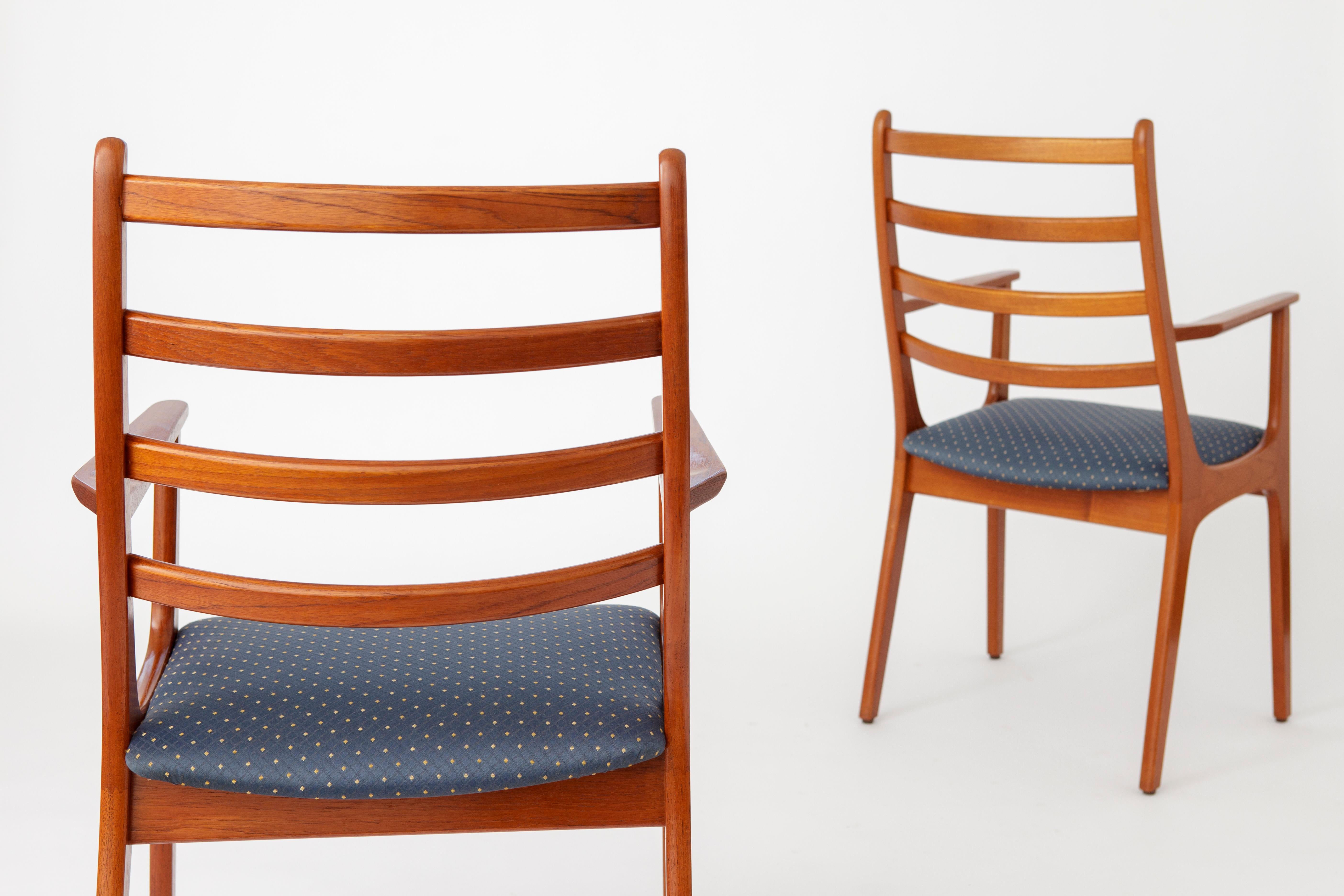 2 Teak Dining chairs 1960s by KS Mobler, Denmark In Good Condition For Sale In Hannover, DE