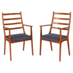 Vintage 2 Teak Dining chairs 1960s by KS Mobler, Denmark