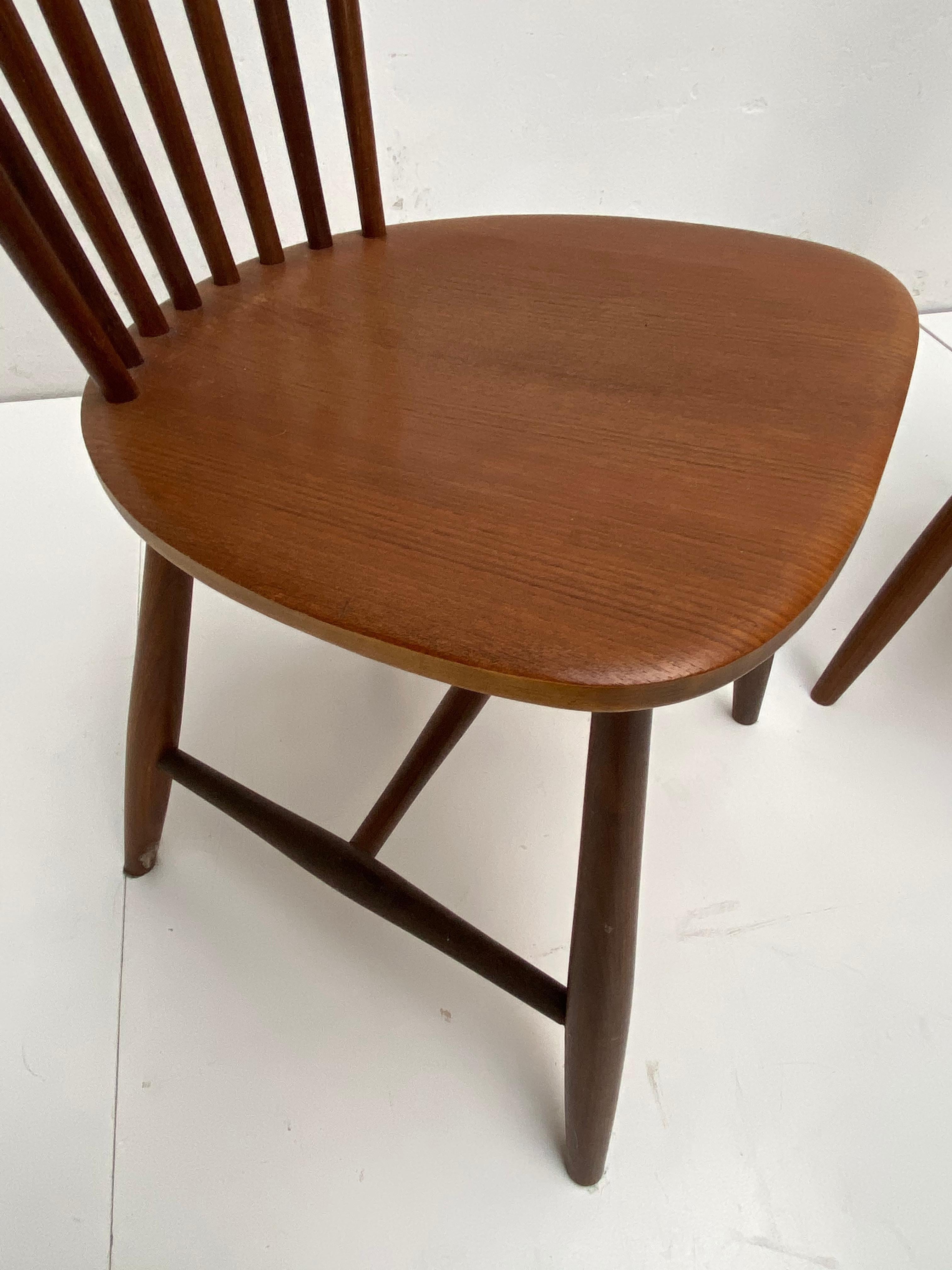 2 Teak Side Chairs 1950s Lena Larson for Nestor Sweden Distributed by Pastoe In Good Condition In Bergen op Zoom, NL
