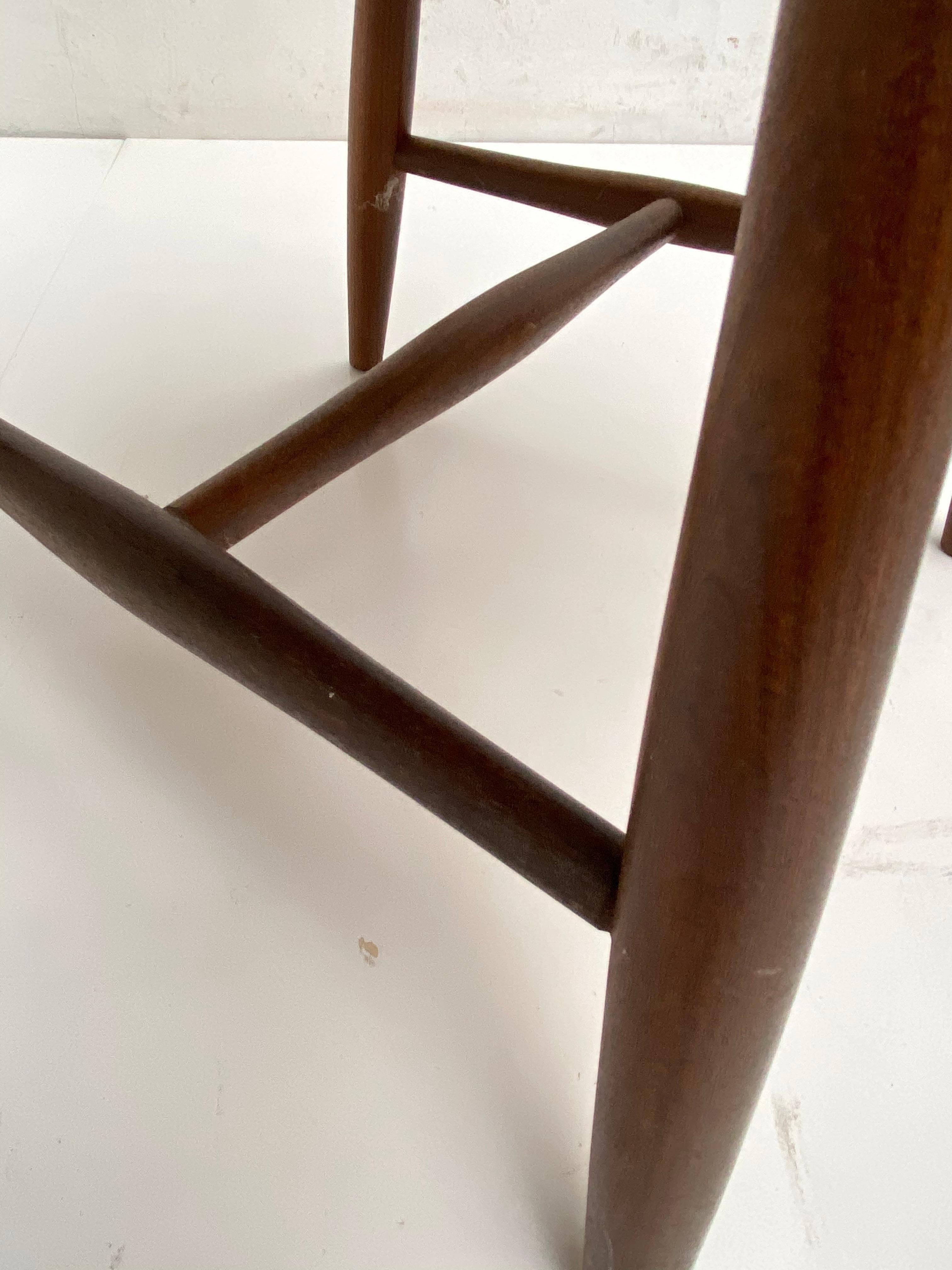 Mid-20th Century 2 Teak Side Chairs 1950s Lena Larson for Nestor Sweden Distributed by Pastoe