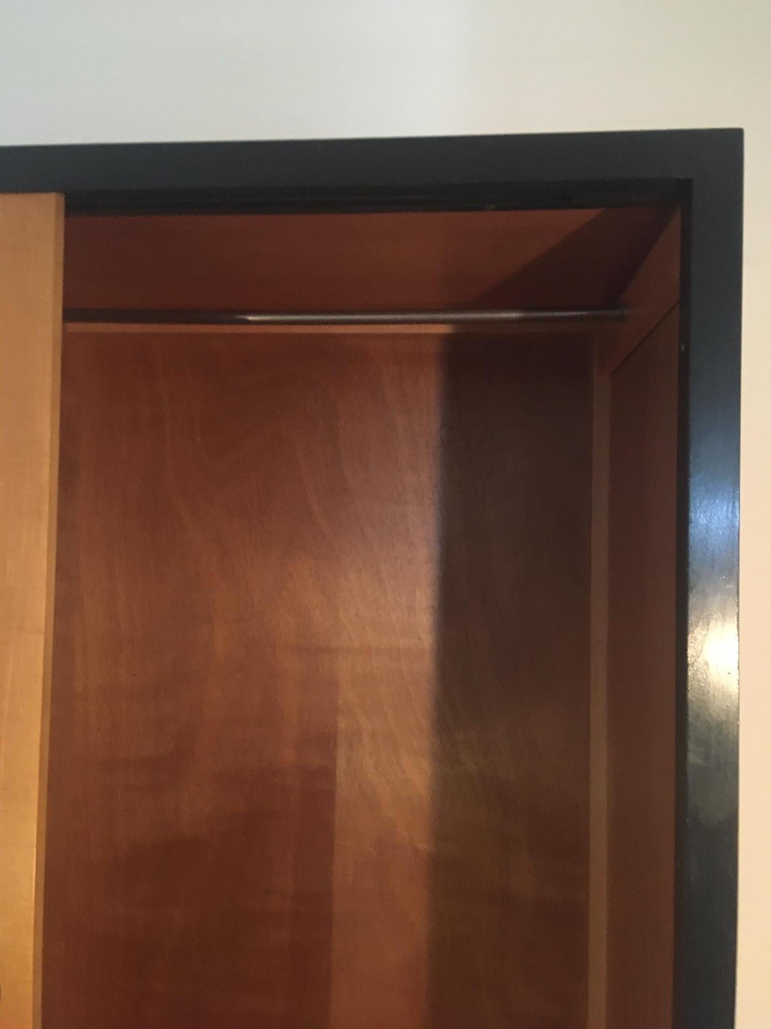 2 Teak Sliding Doors Wardrobe by Kurt Thut, Switzerland 1950s For Sale 6