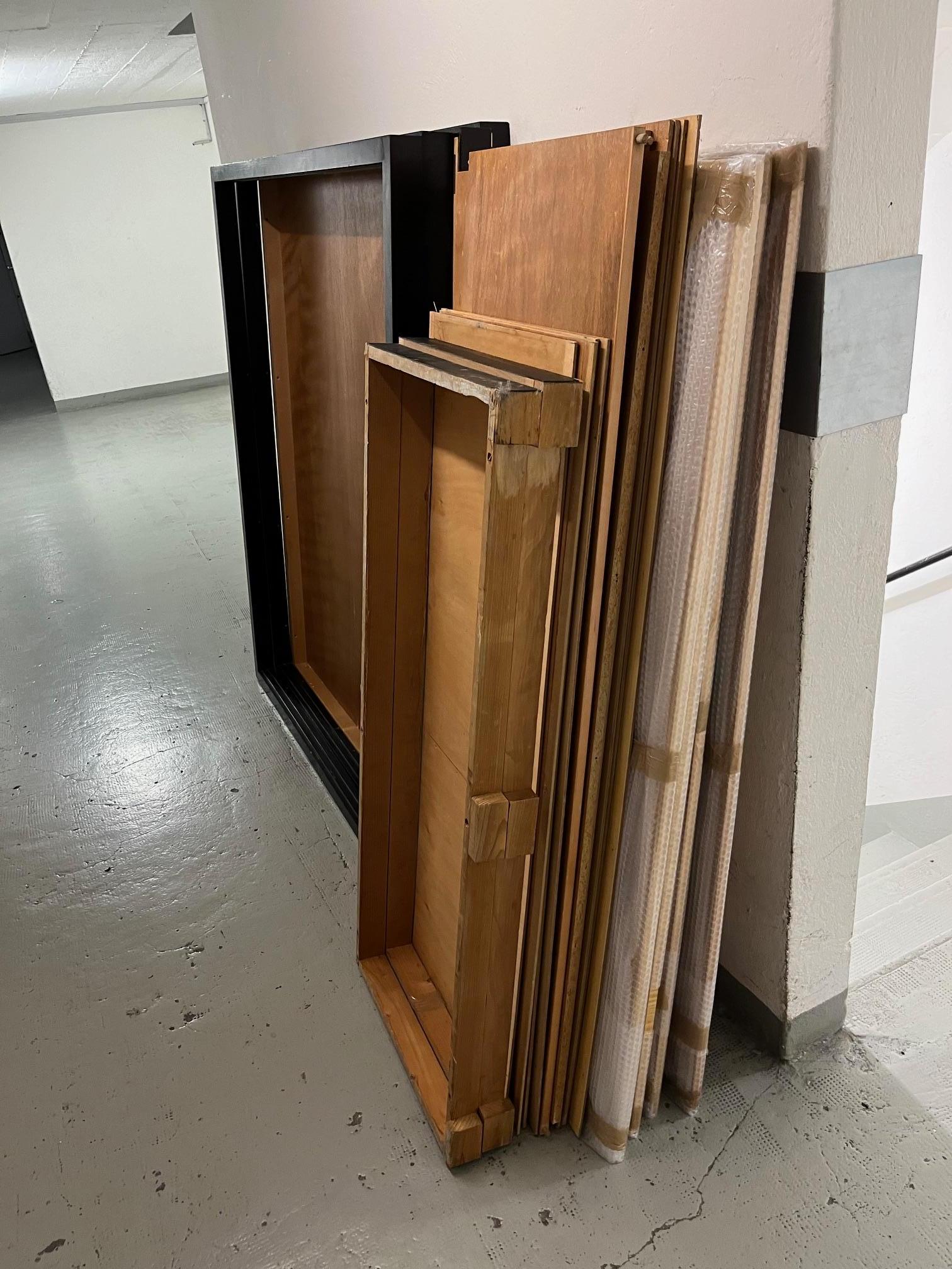 2 Teak Sliding Doors Wardrobe by Kurt Thut, Switzerland 1950s For Sale 8