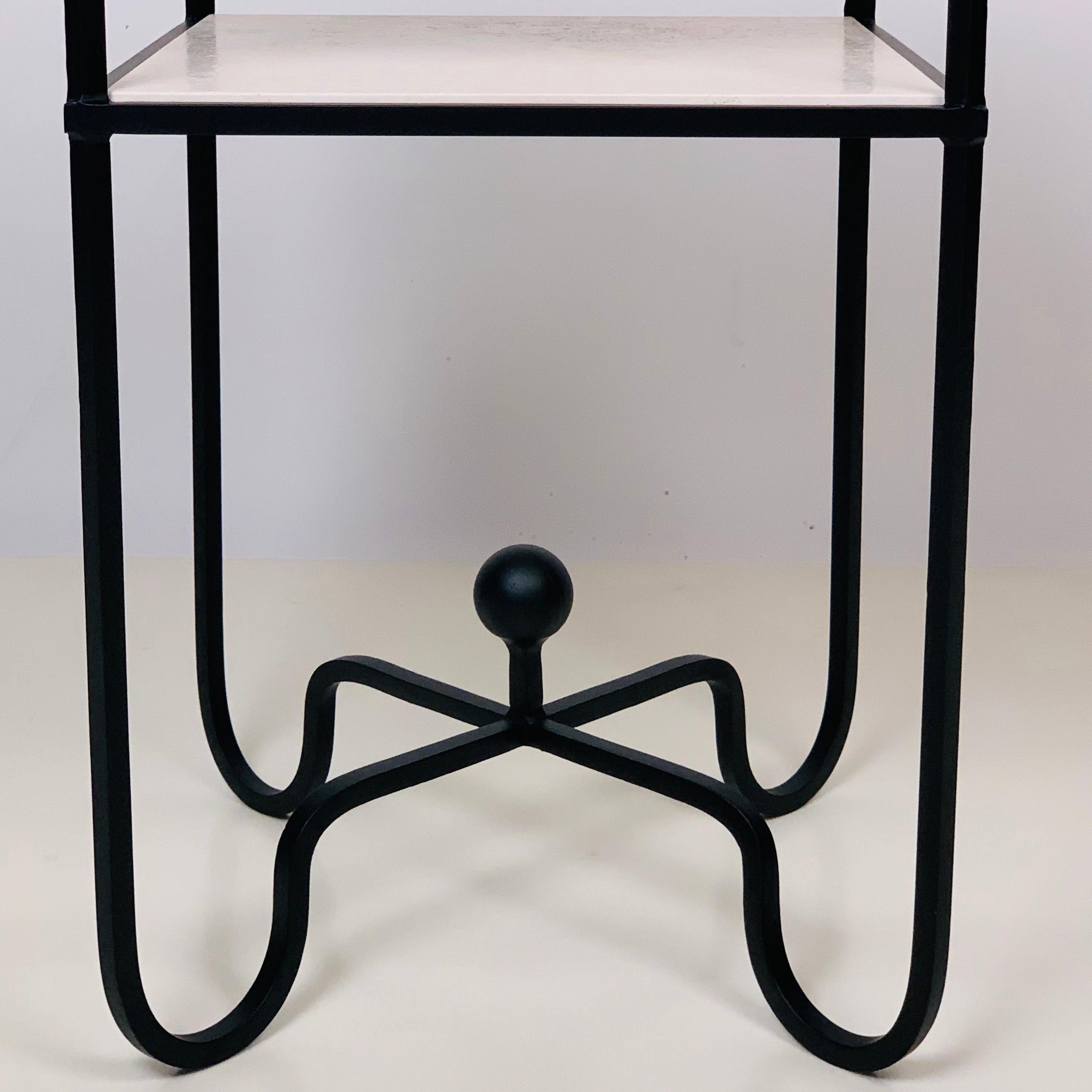 Polished 2-Tier Entretoise Side Table by Design Frères For Sale