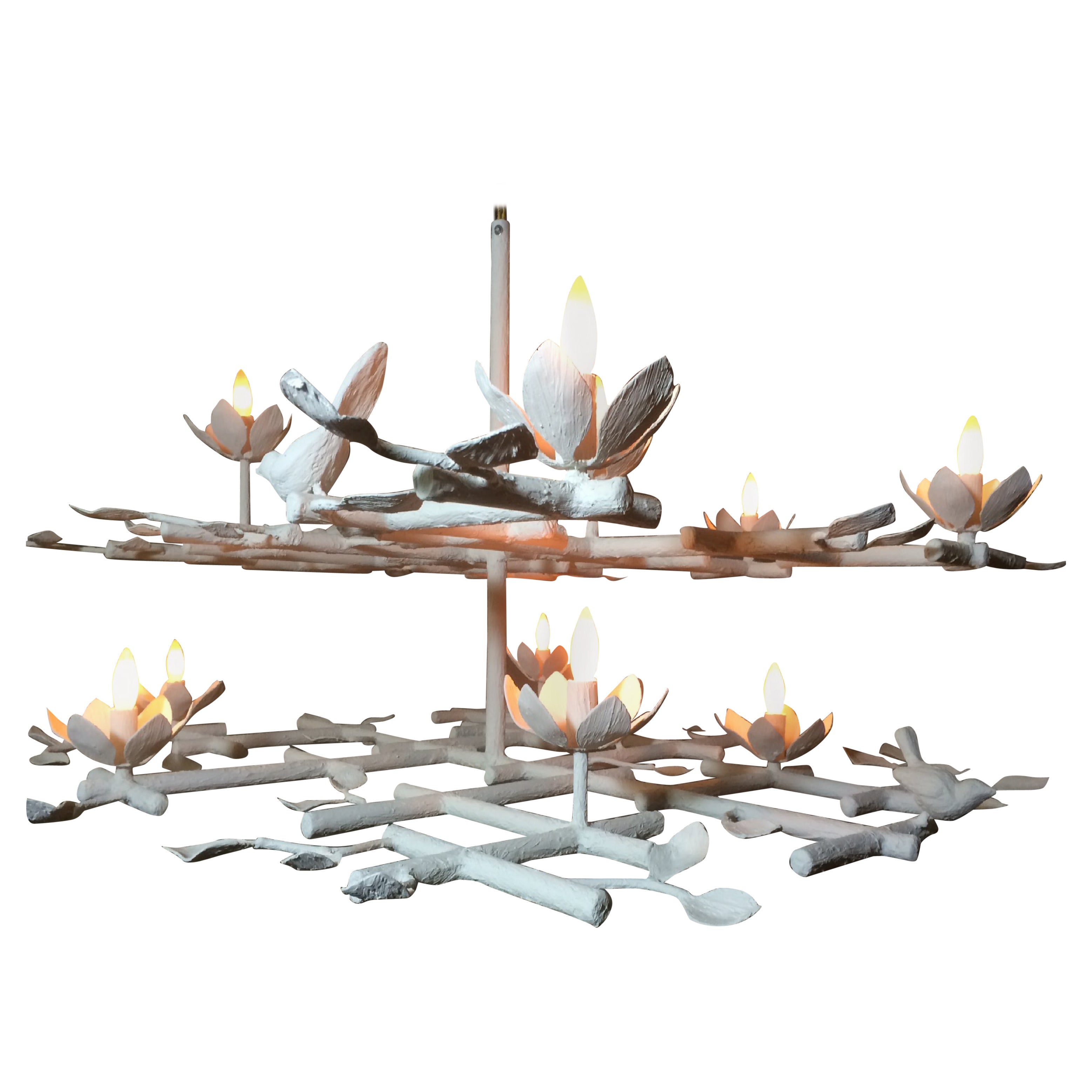 Lustre de jardin à 2 étages en plâtre