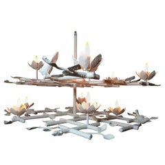 2 Tier Garden Plaster Chandelier