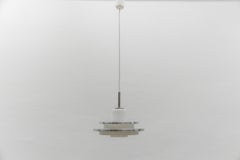 2-tier opal glass lamp by Doria Leuchten, 1960s Germany