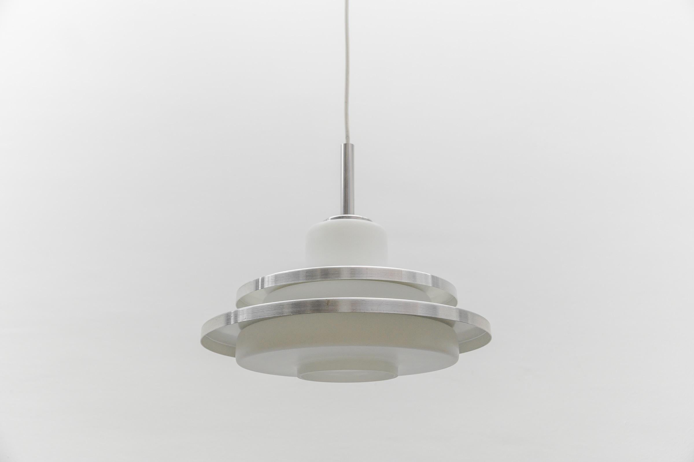 2-tier opal glass lamp by Doria Leuchten, 1960s Germany For Sale 1