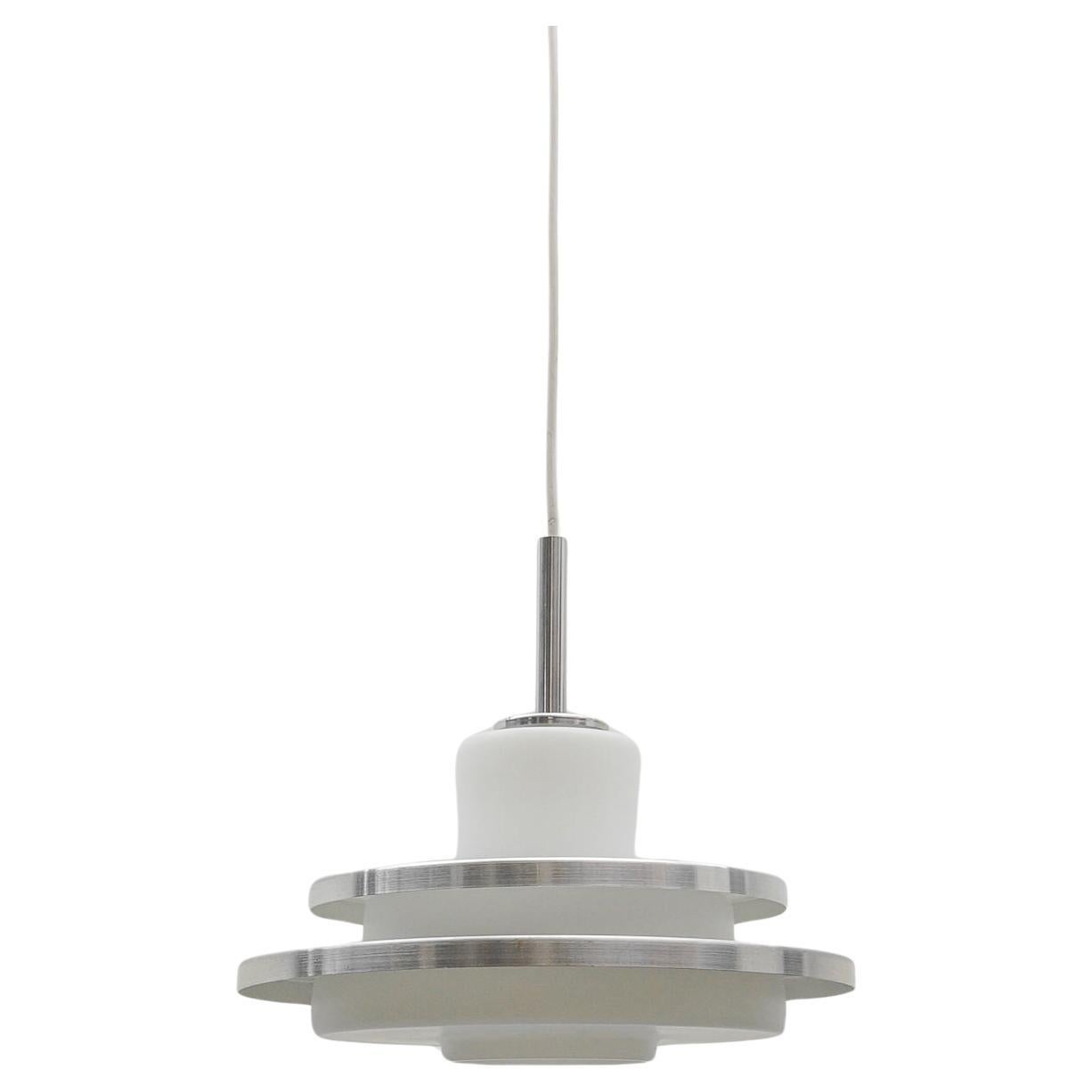 2-tier opal glass lamp by Doria Leuchten, 1960s Germany