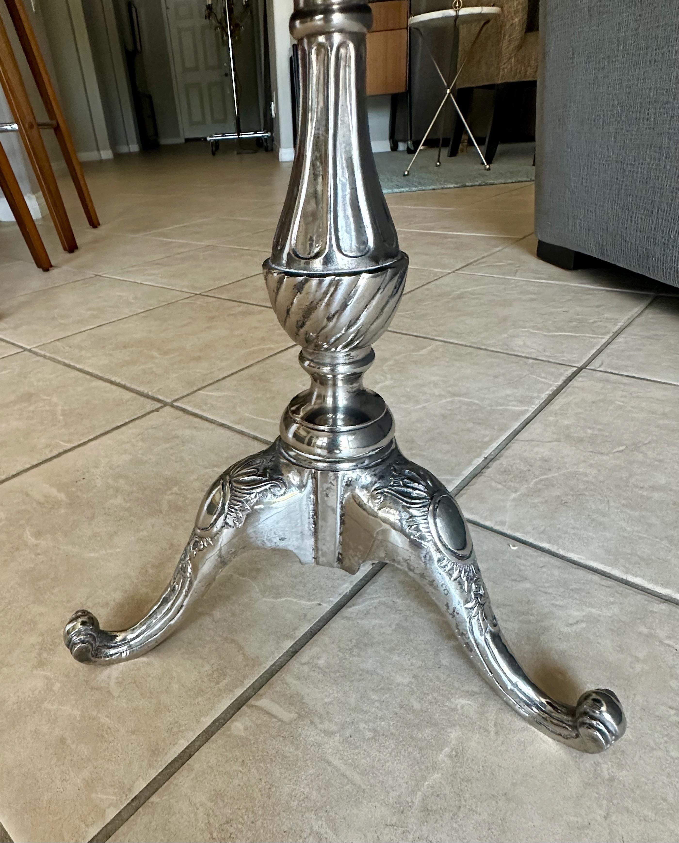 2-Tier Regency Silverplate Dessert/Beverage Etagere Display Table For Sale 2