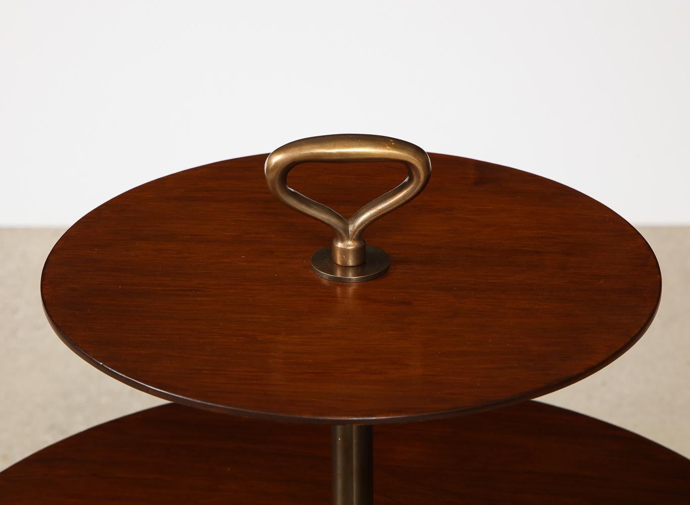 Mid-Century Modern 2-Tier Side Table by Corrado Corradi Dell 'Acqua & Ignazio Gardella for Azucena