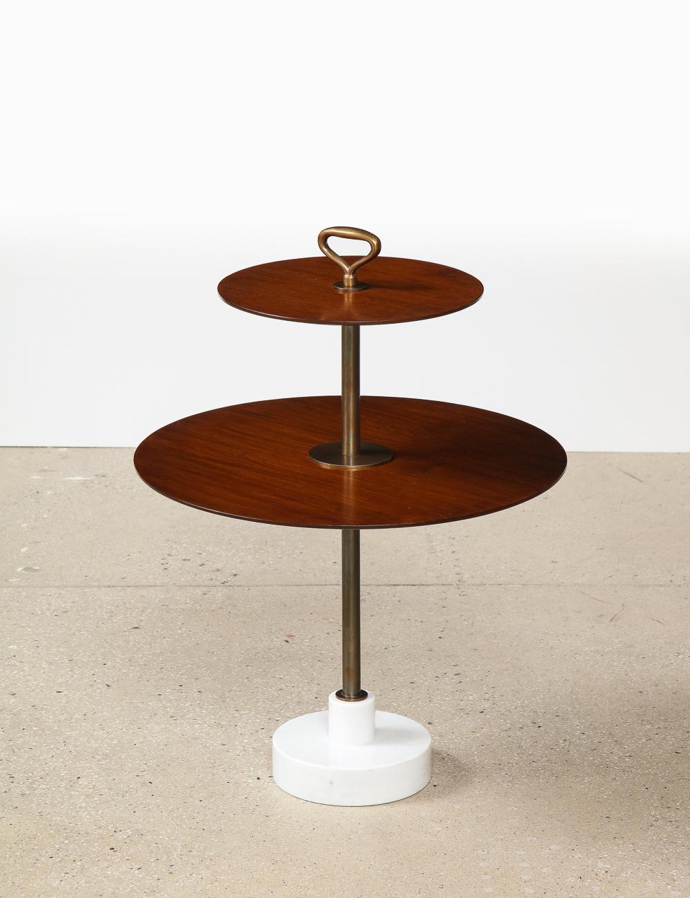 Italian 2-Tier Side Table by Corrado Corradi Dell 'Acqua & Ignazio Gardella for Azucena