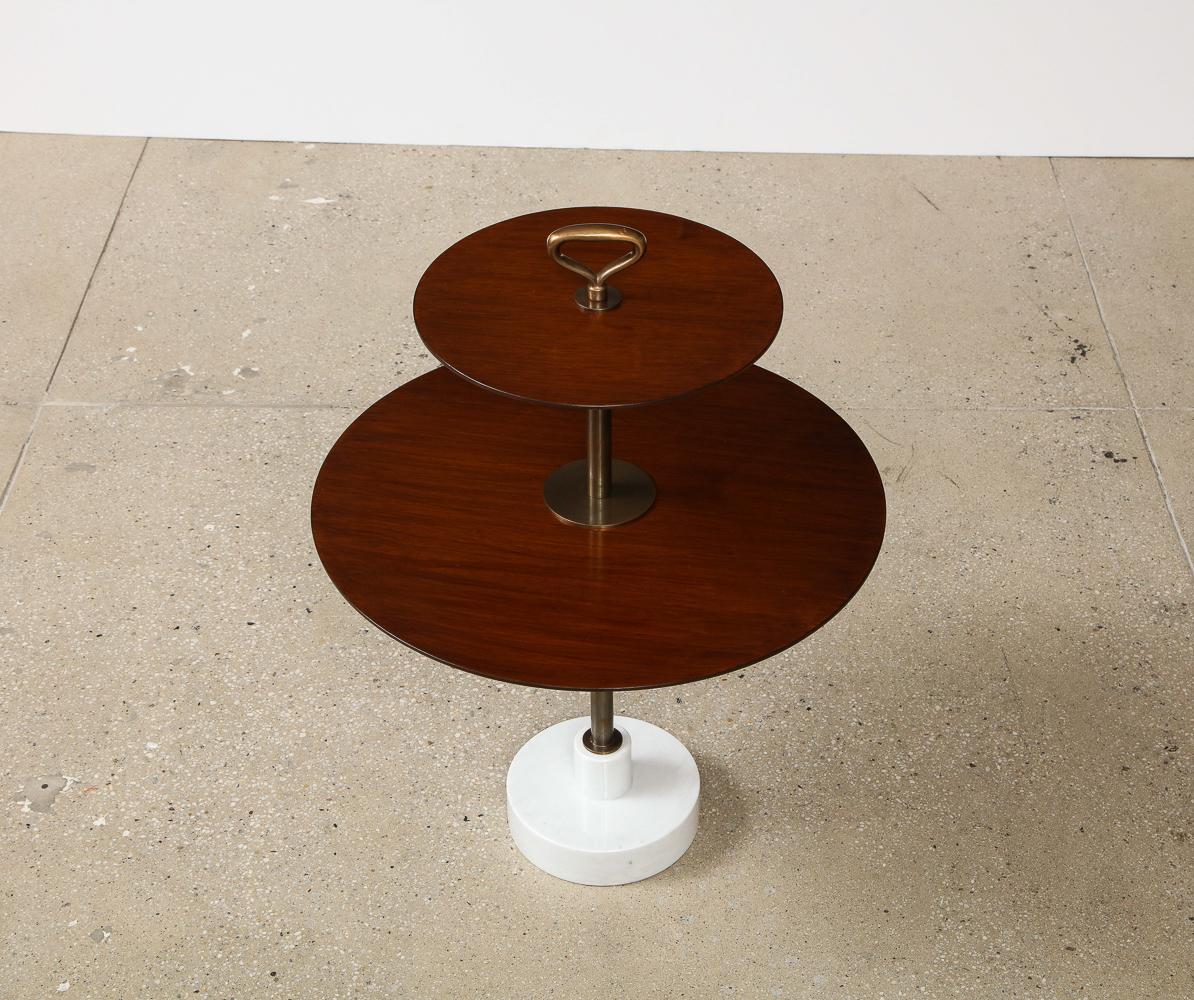 Hand-Crafted 2-Tier Side Table by Corrado Corradi Dell 'Acqua & Ignazio Gardella for Azucena