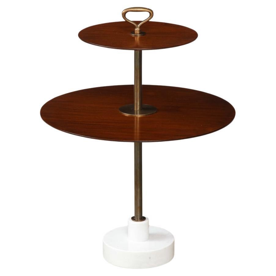 Stand Double Brown Side Table by Ignazio Gardella For Sale at 1stDibs