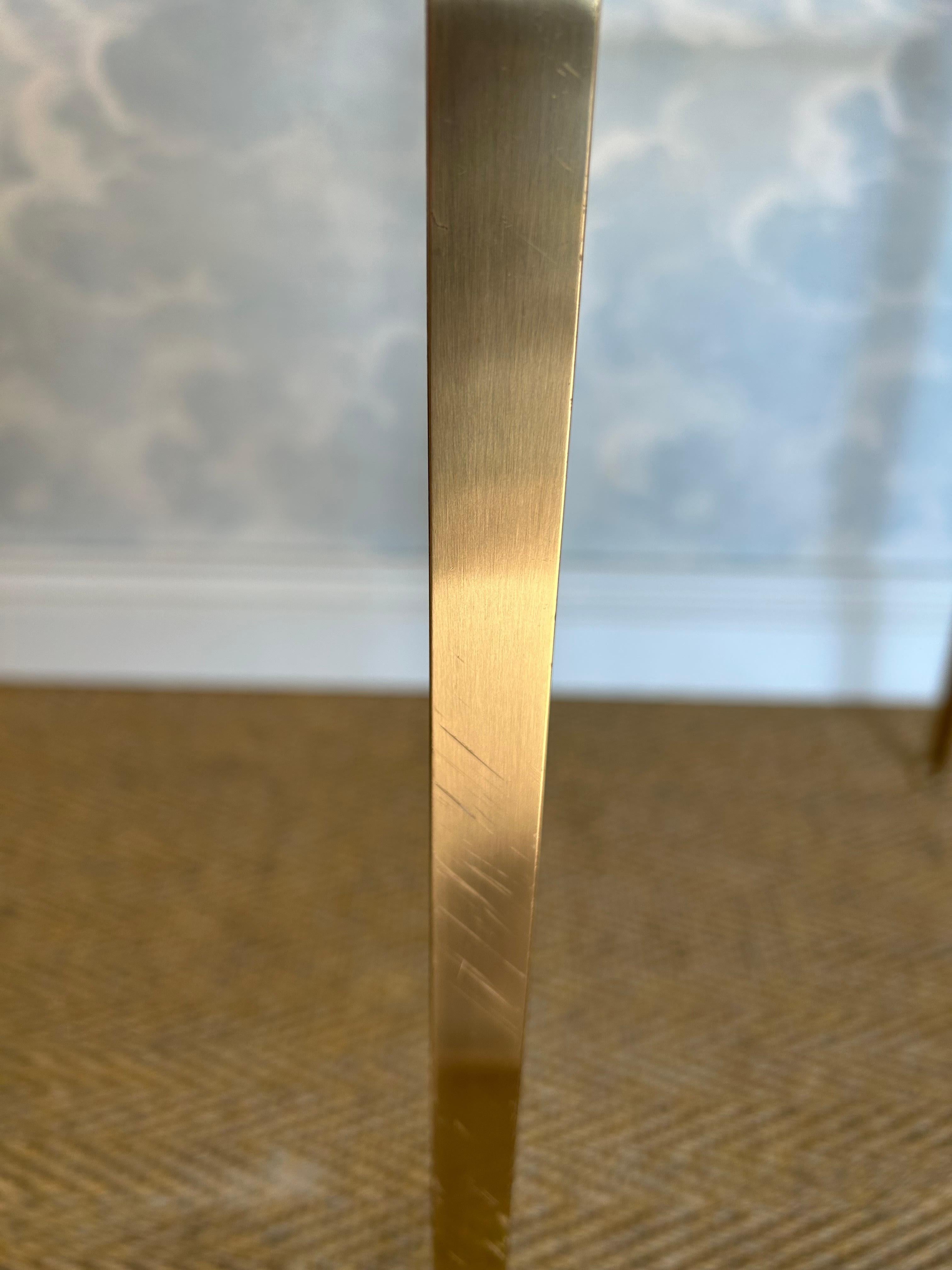 Mid-20th Century 2-Tiered Brass Side Table by Vereinigte Werkstätten, Germany 1960's For Sale