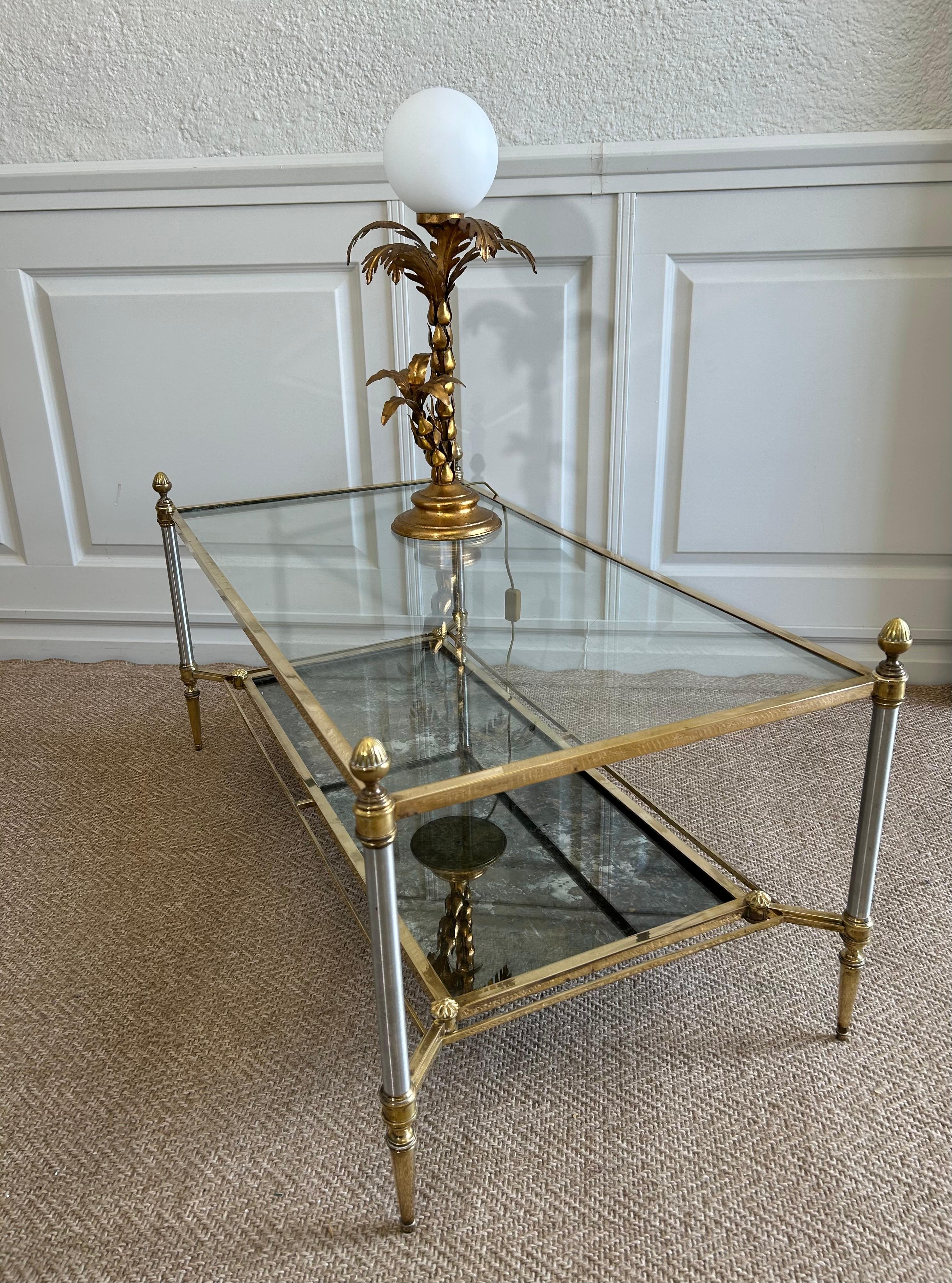 French 2-Tiered Coffee Table by Maison Jansen, France, 1960's in Neoclassical Style For Sale