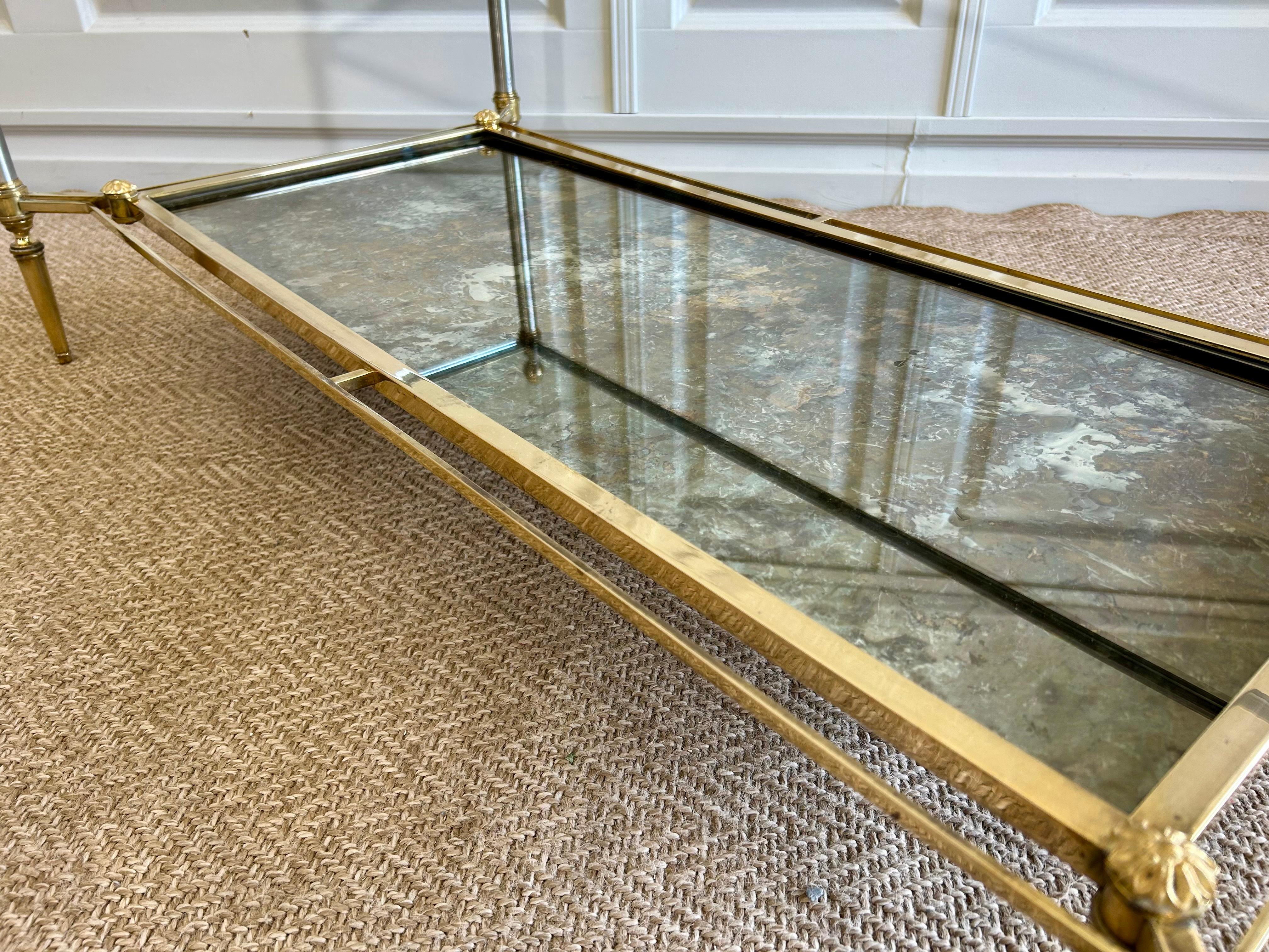 2-Tiered Coffee Table by Maison Jansen, France, 1960's in Neoclassical Style In Good Condition For Sale In Cork, IE