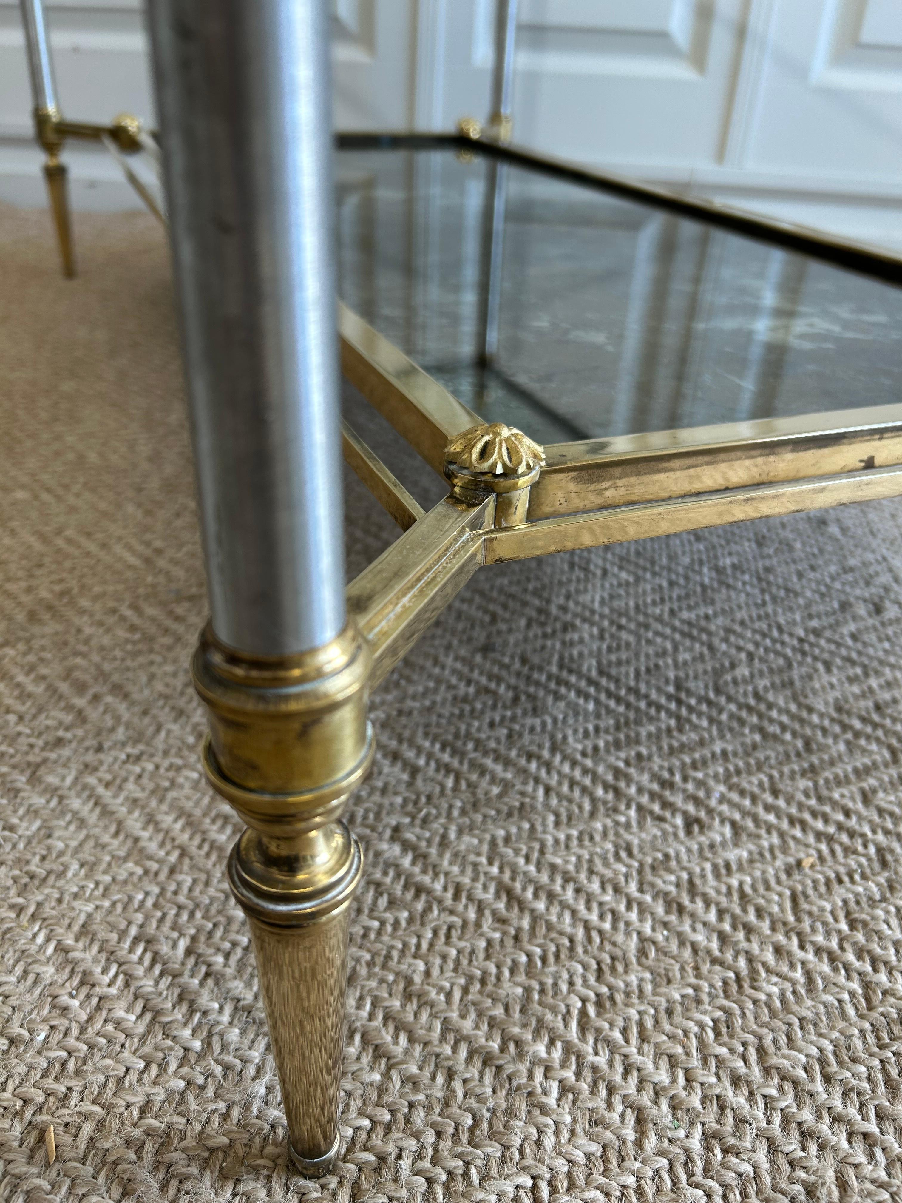 2-Tiered Coffee Table by Maison Jansen, France, 1960's in Neoclassical Style For Sale 1