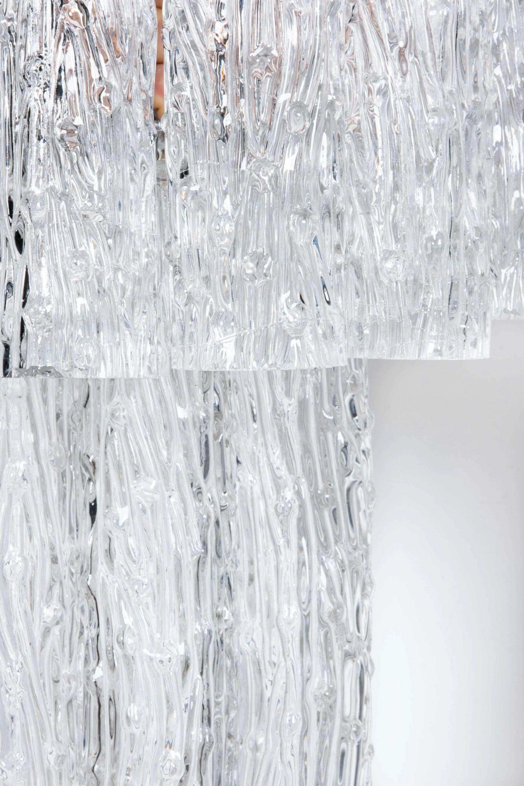 Dos hileras de cristal de Murano 