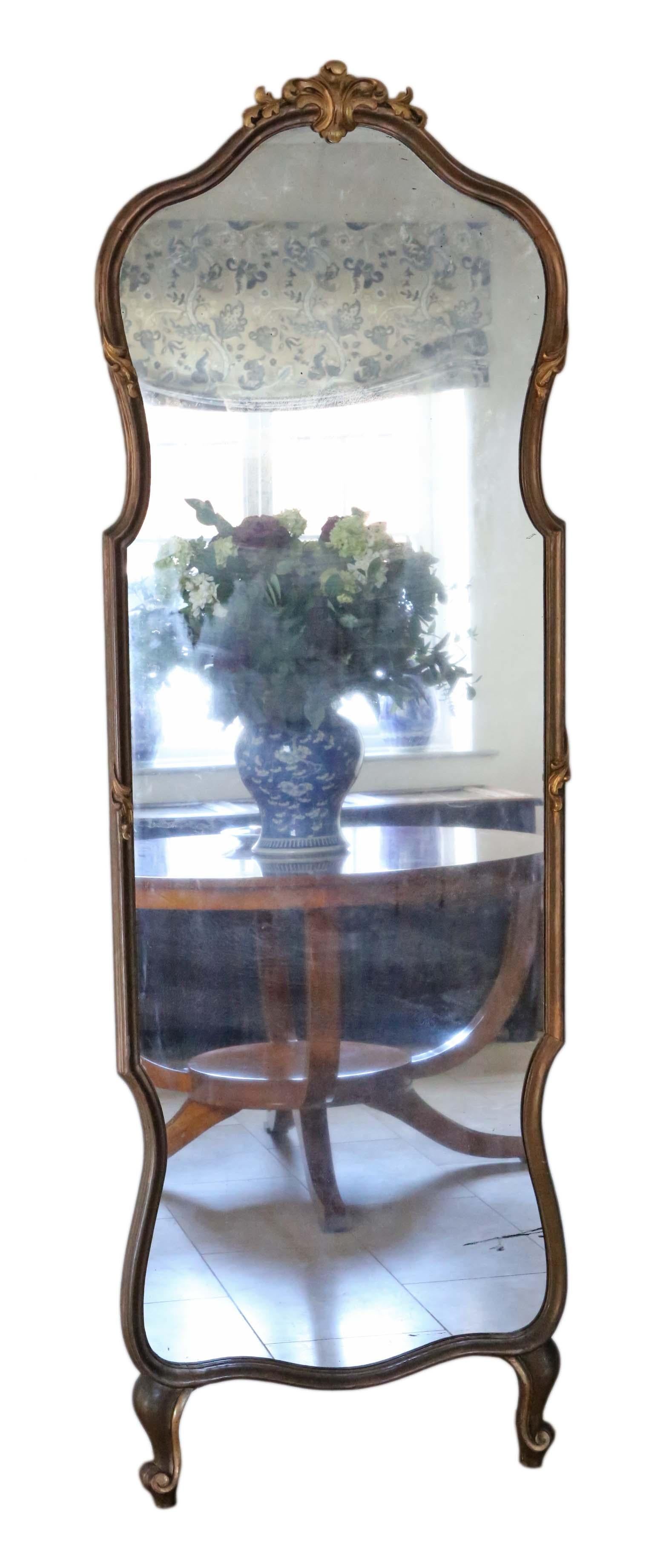 2-Tone Gilt Full Height Wall Floor Mirror 6