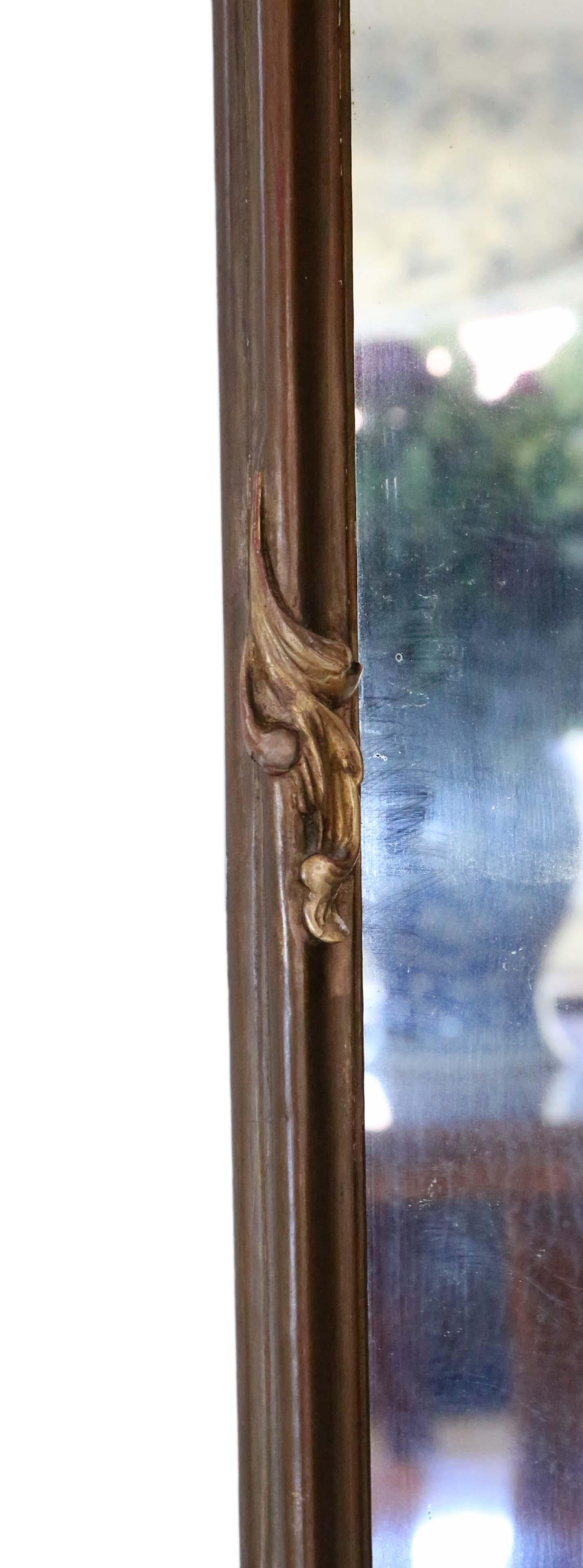 2-Tone Gilt Full Height Wall Floor Mirror In Good Condition In Wisbech, Cambridgeshire