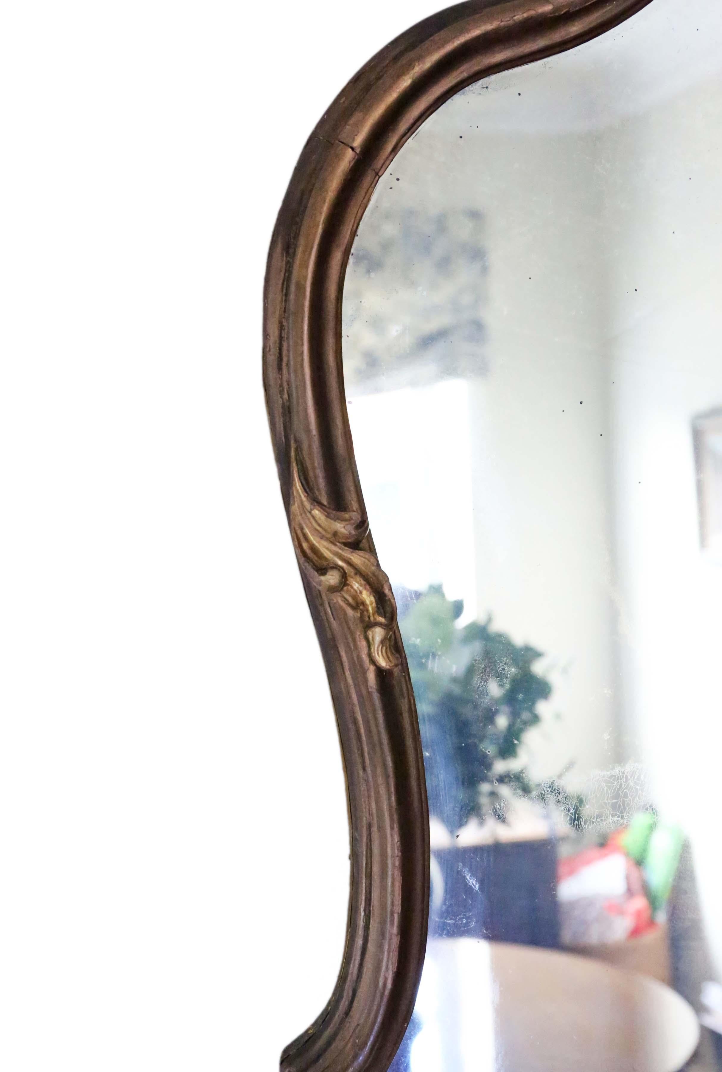 Early 20th Century 2-Tone Gilt Full Height Wall Floor Mirror