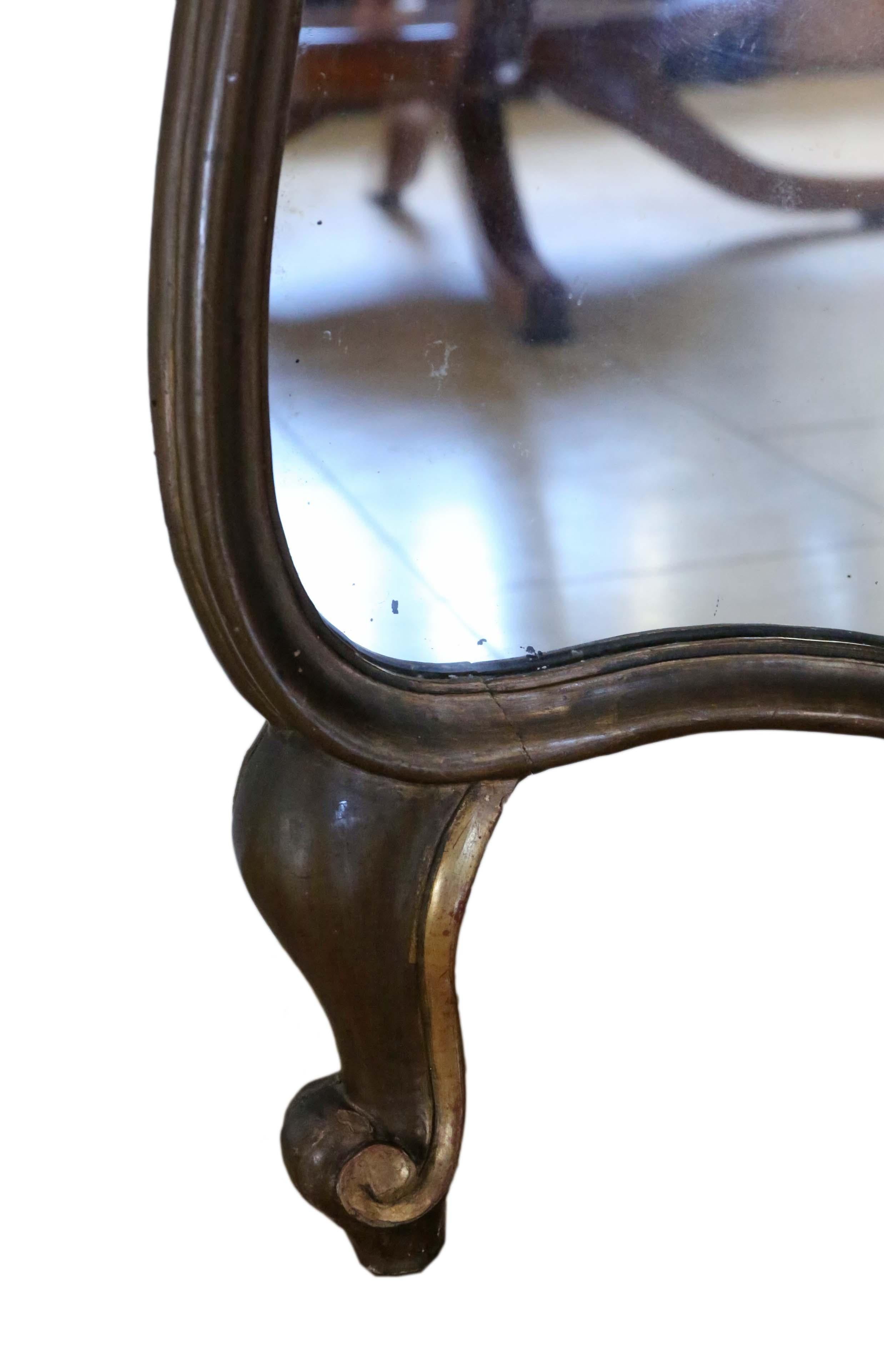 Giltwood 2-Tone Gilt Full Height Wall Floor Mirror