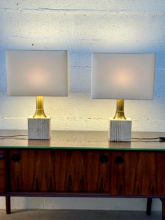 2 Lampade in travertino (Zonca) Made in Italy 1960