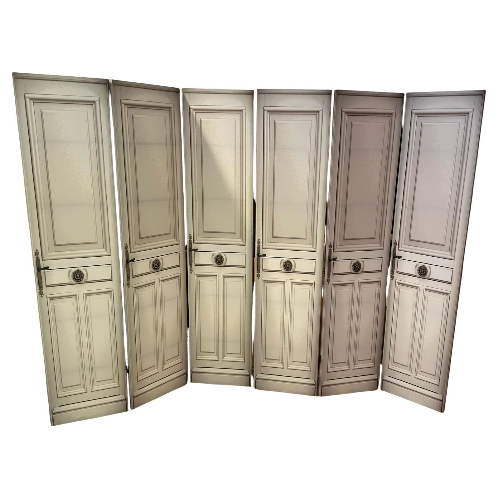 2 ( Two ) Beautiful Italian Painted Screen 20th Century