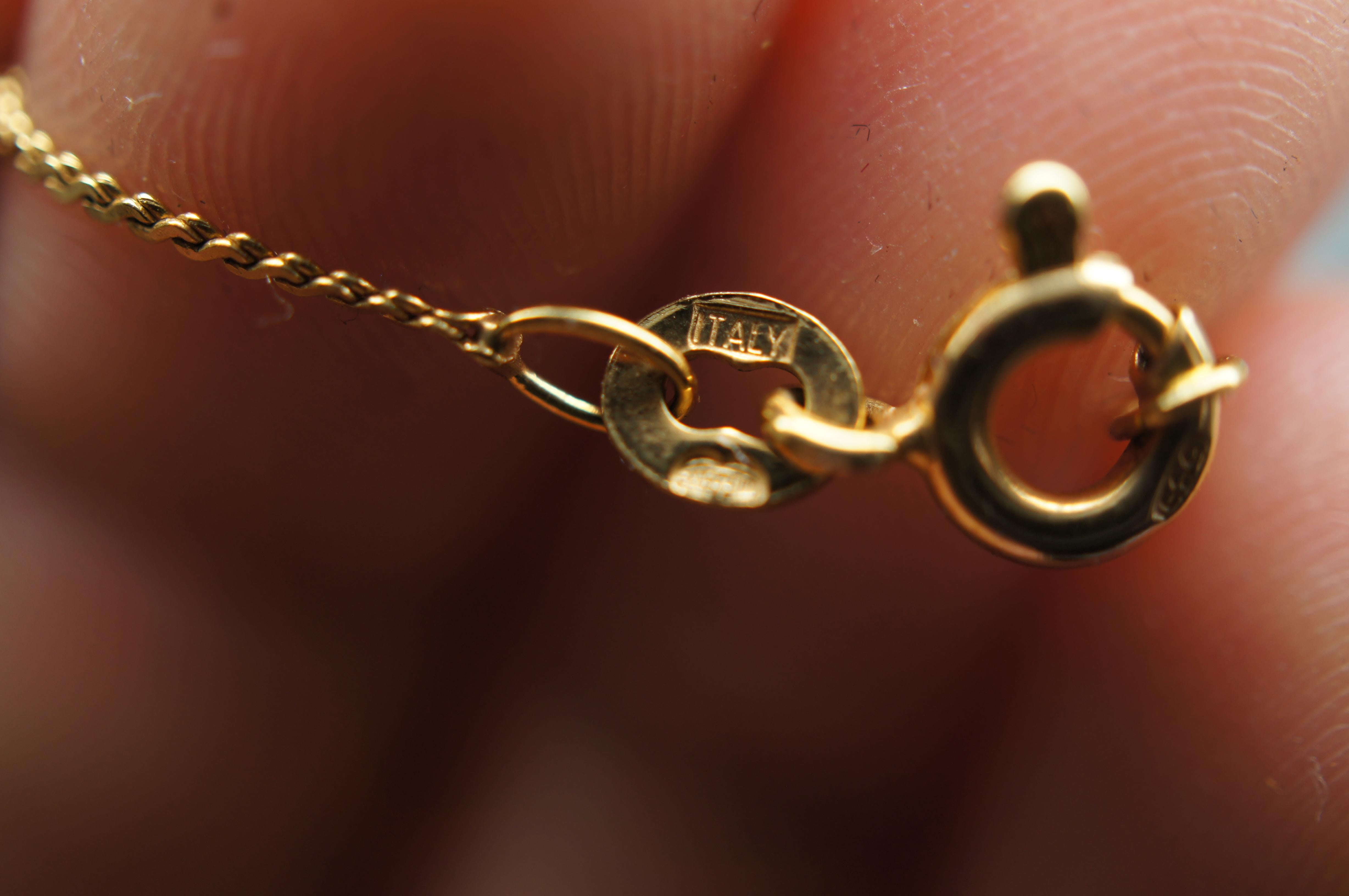2 chaînes serpentines en or jaune 14 carats UnoAErre Aurea Italie 38,1 cm et 46,25 cm 2,5 g Bon état - En vente à Dayton, OH