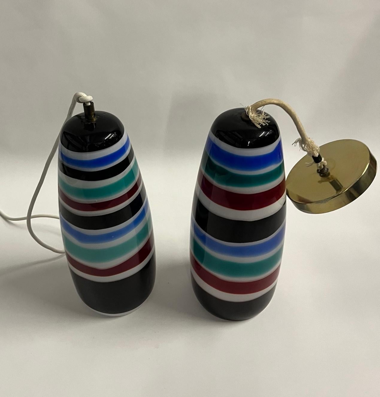 2 Venini Sigaro Hängelampen (Italienisch) im Angebot
