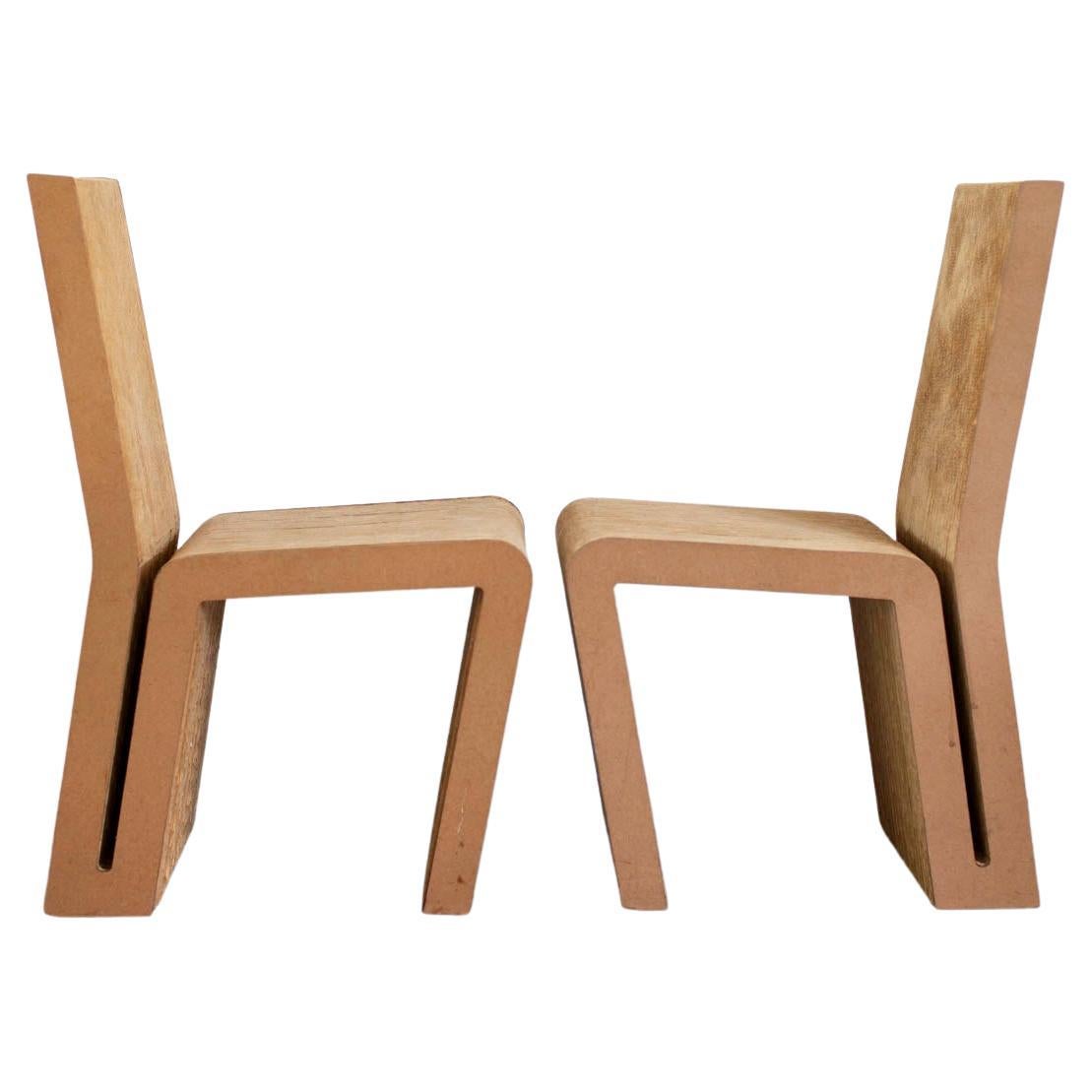 2 Very Nice Easy Edges Cardboard Side Chairs by Frank Gehry for Vitra