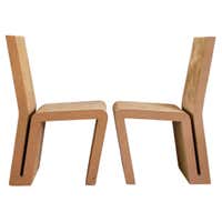 Frank Gehry Attributed Vintage Curved Cardboard Side Chair or Chair ...