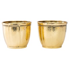 2 macetas muy pequeñas martilladas WMF Cactus viena alrededor de 1920