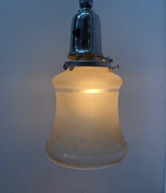 2 " viktorianischen Stil mattiert geschnürt mundgeblasenen Glasschirme Set von sechs