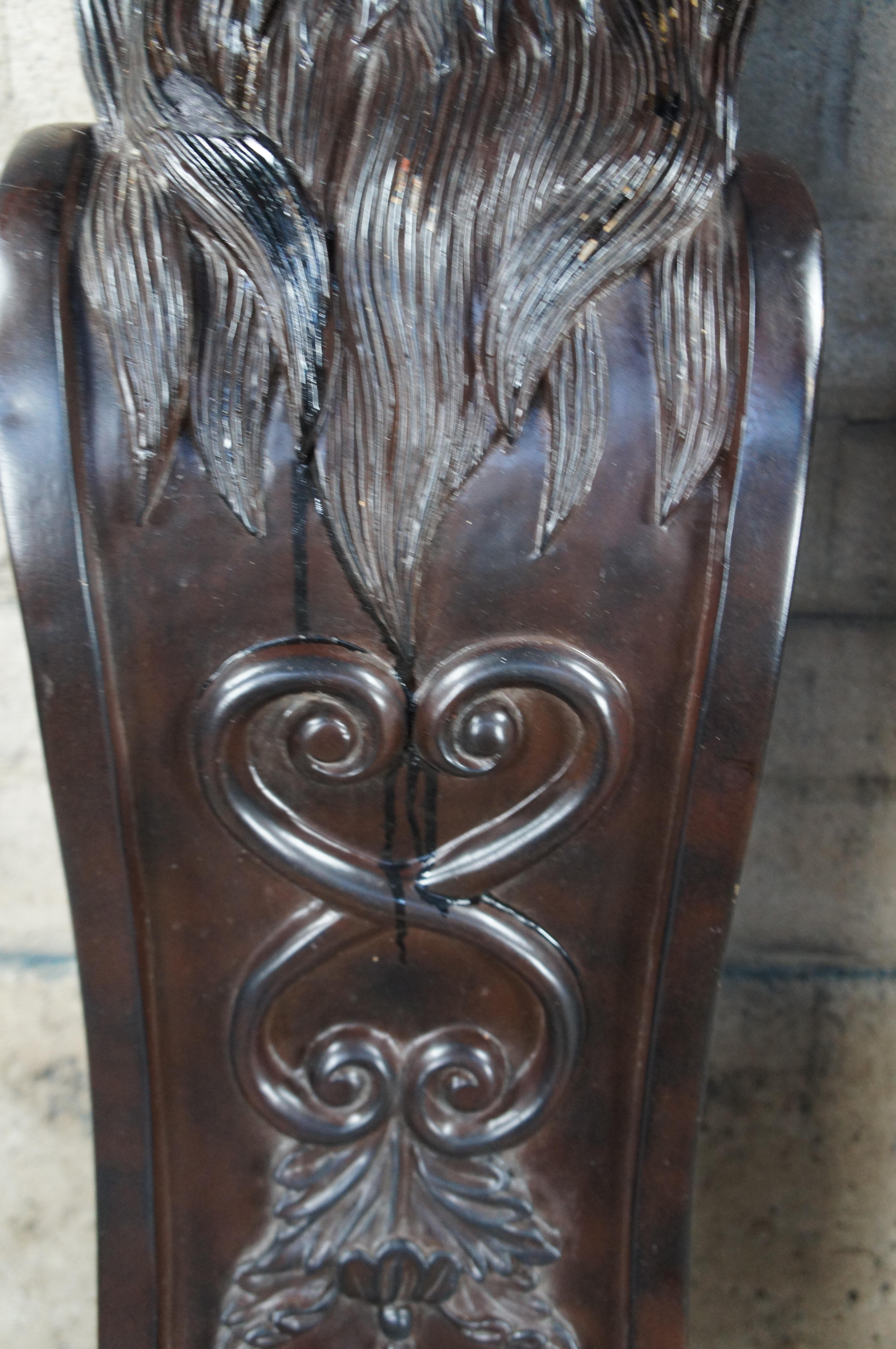 2 architektonische Vintage-Skulpturenständer mit Löwenkopf und Krappen, Korbeln, Säulen und Säulen, Pillen, 49