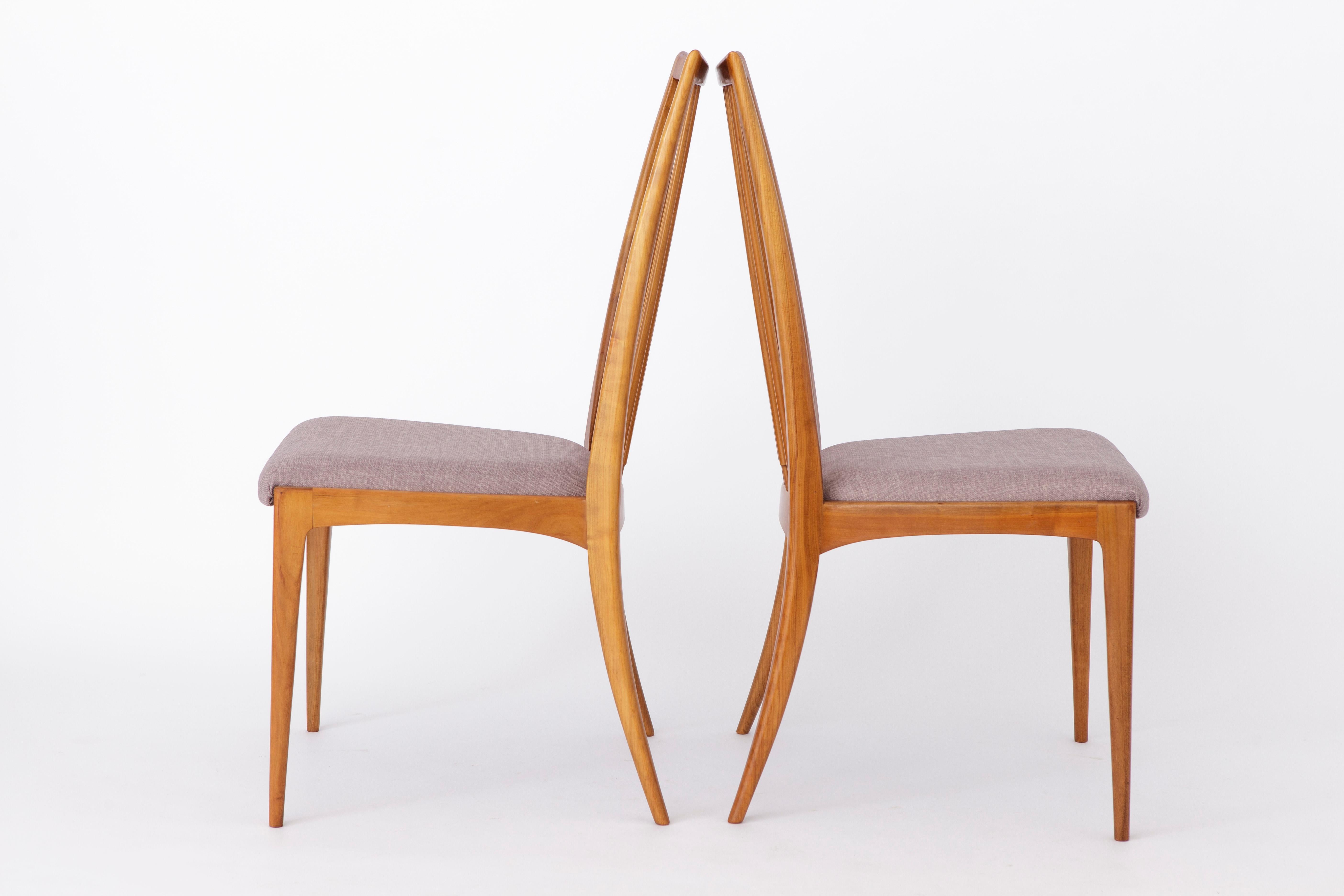 2 Vintage Chairs 1960s by Ernst Martin Dettinger, Germany In Good Condition For Sale In Hannover, DE