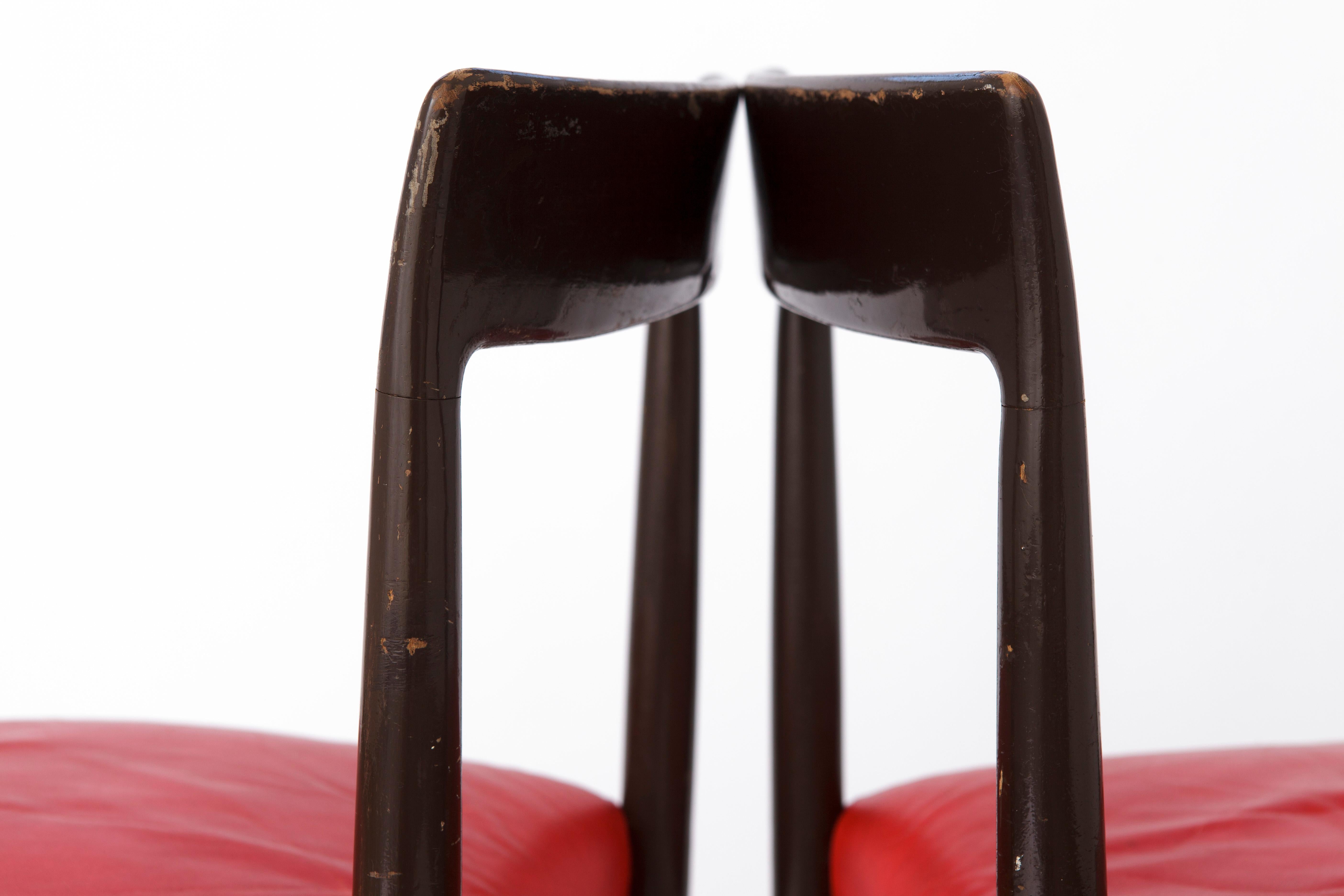 Polished 2 Vintage Chairs 1960s Wooden Germany For Sale