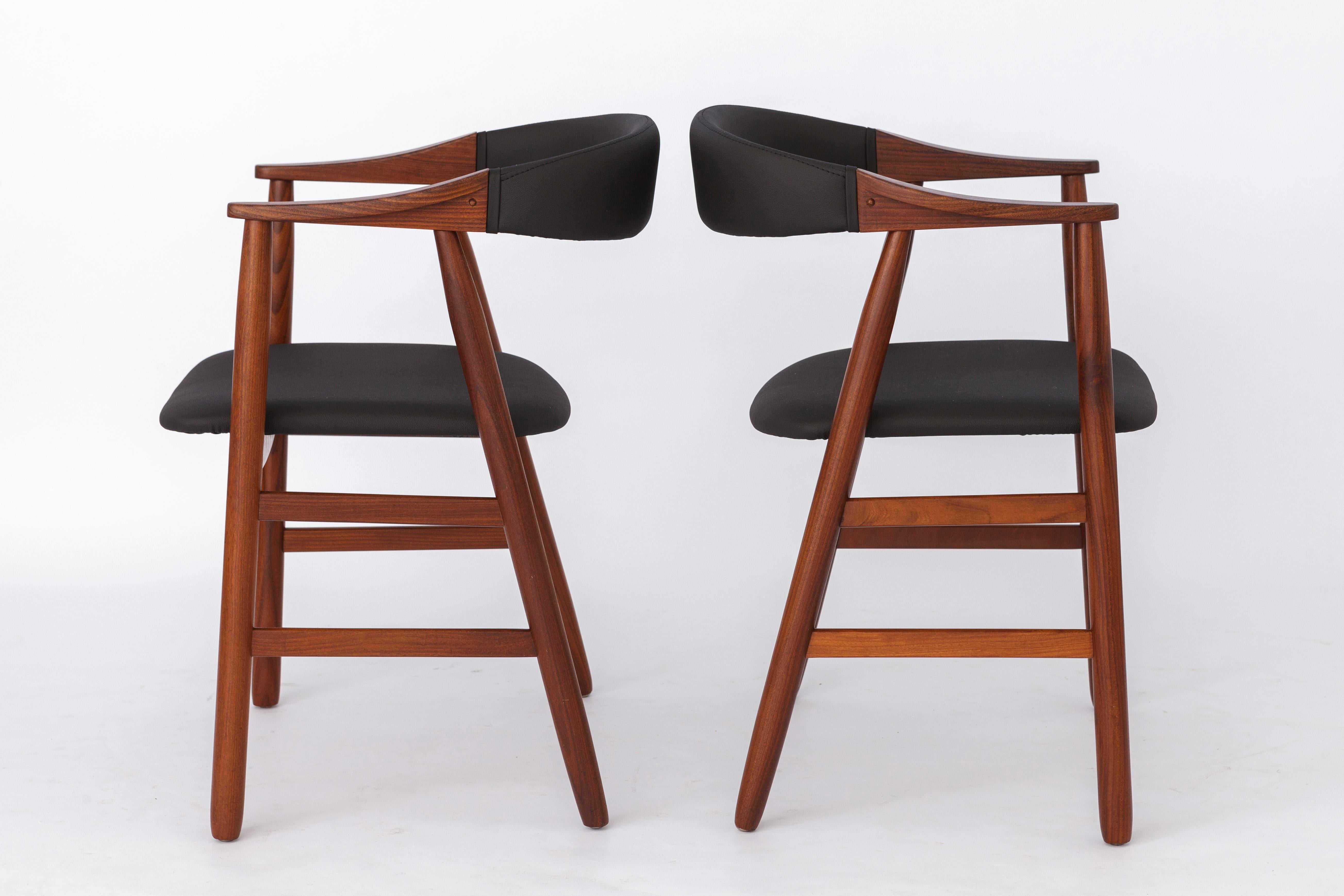 2 Vintage Chairs by Thomas Harlev, Model 213, Danish, for Farstrup, Teak, 1960s. For Sale 2