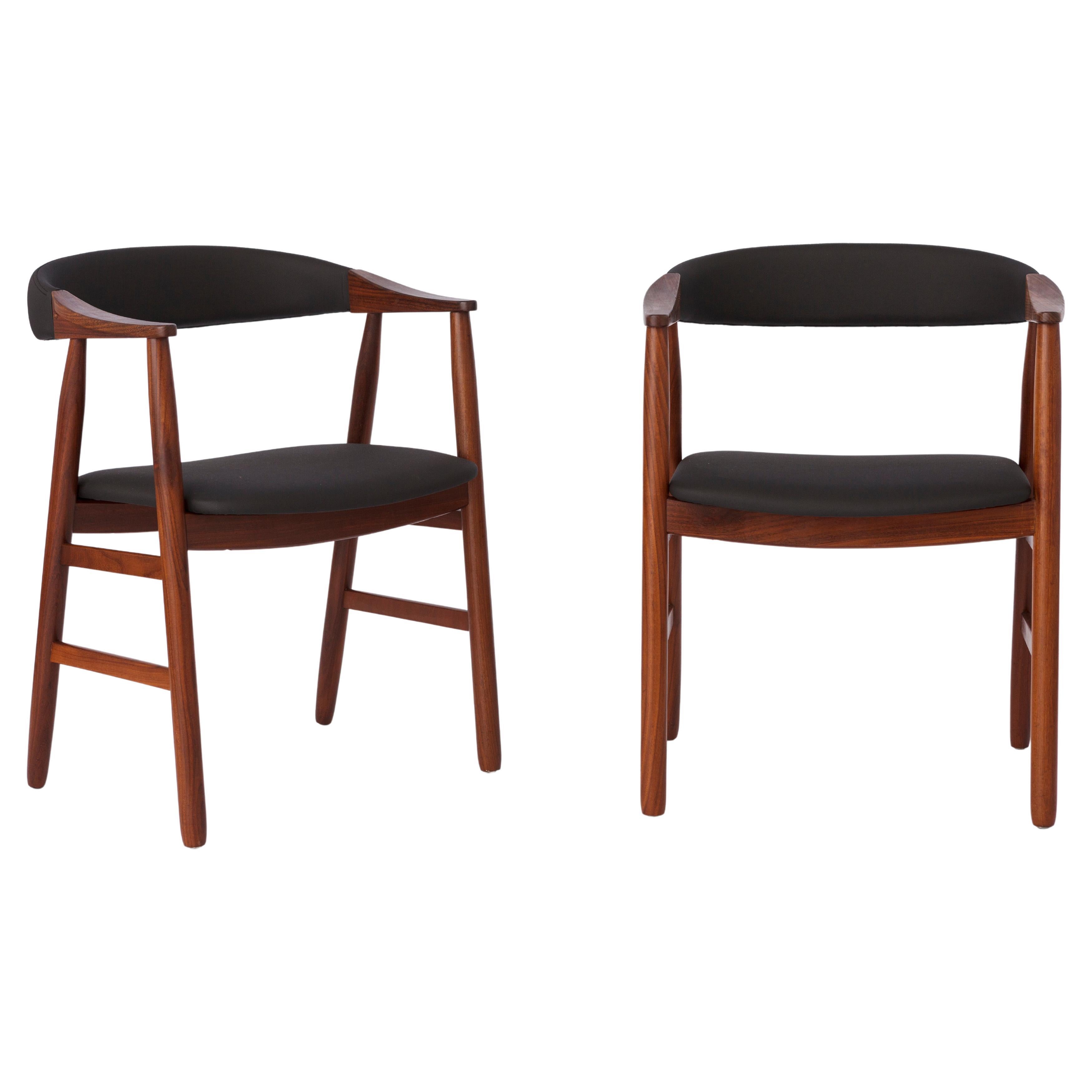 2 Vintage Chairs by Thomas Harlev, Model 213, Danish, for Farstrup, Teak, 1960s. For Sale