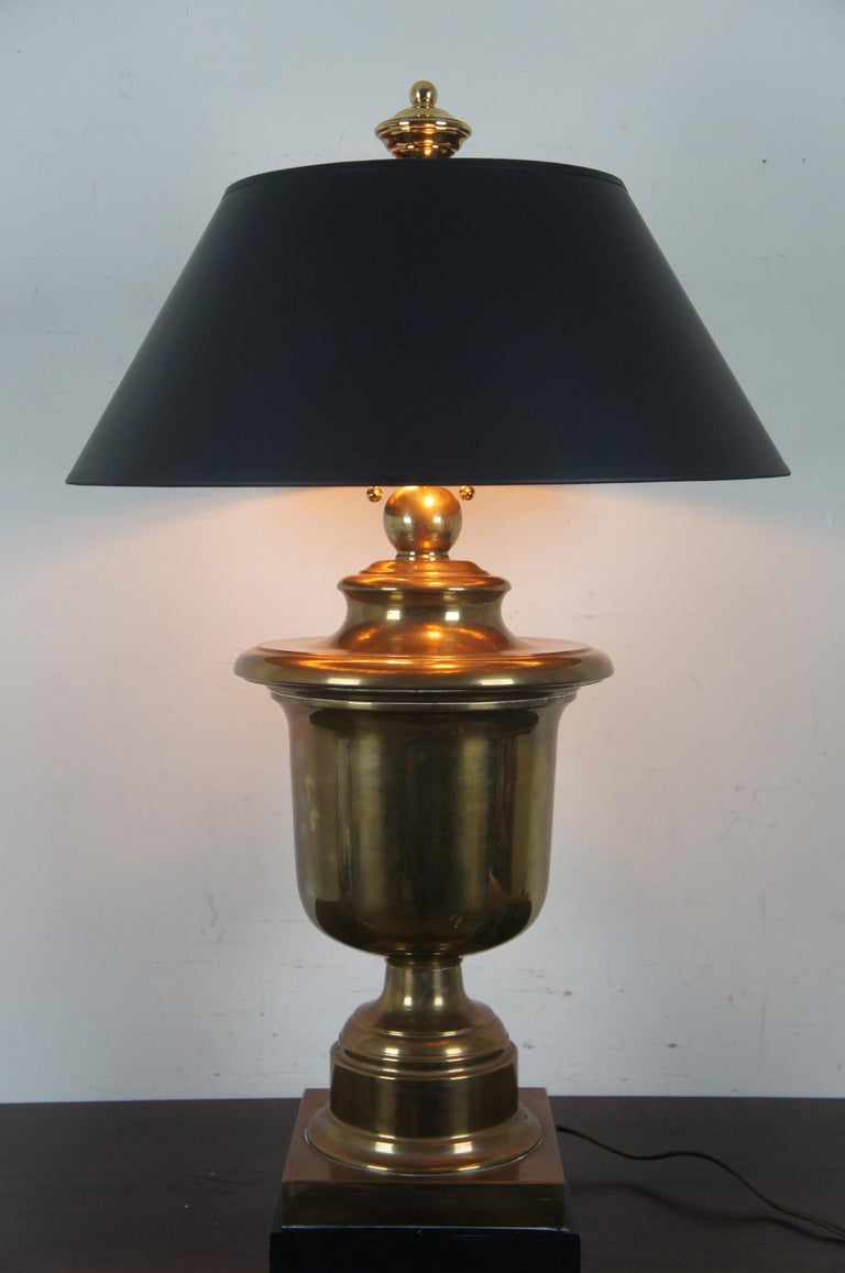 2 Vintage Chapman Traditional Brass, Antique Brass Urn Table Lamp