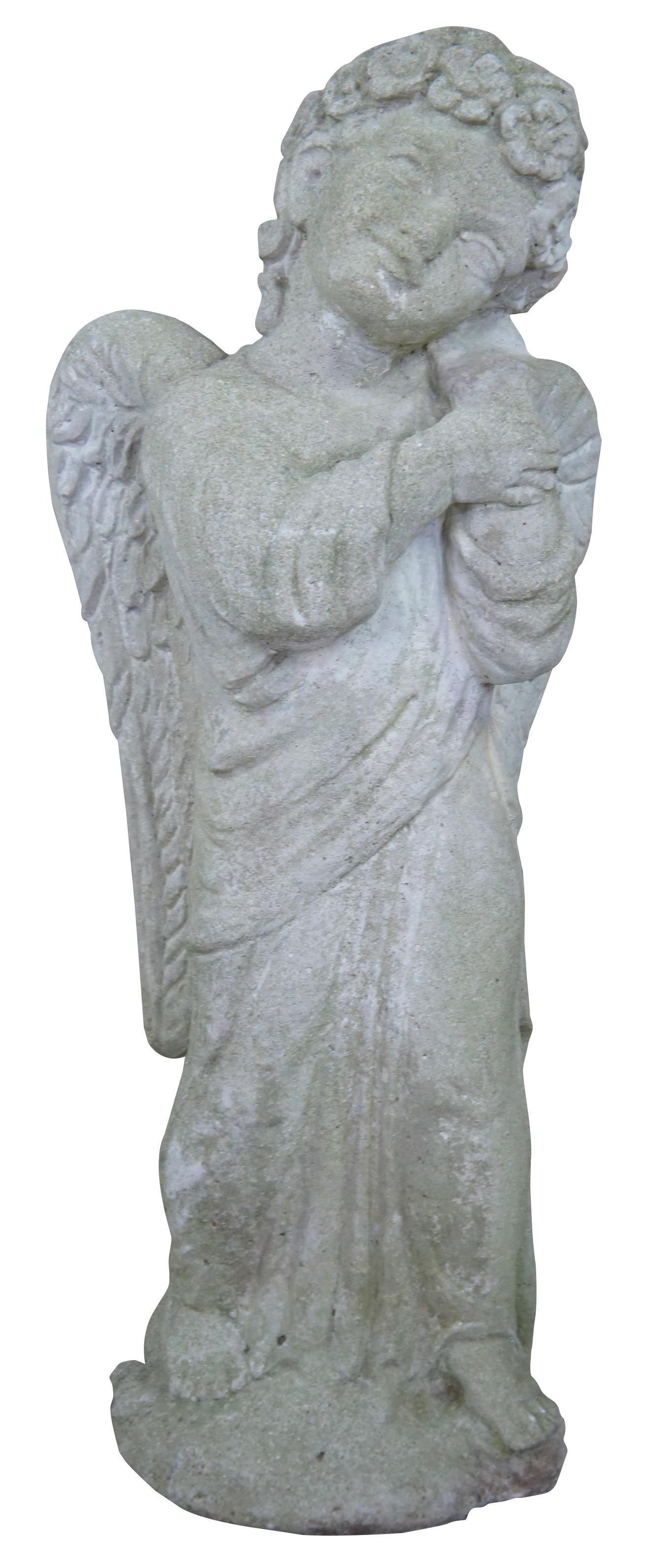 concrete angel statue