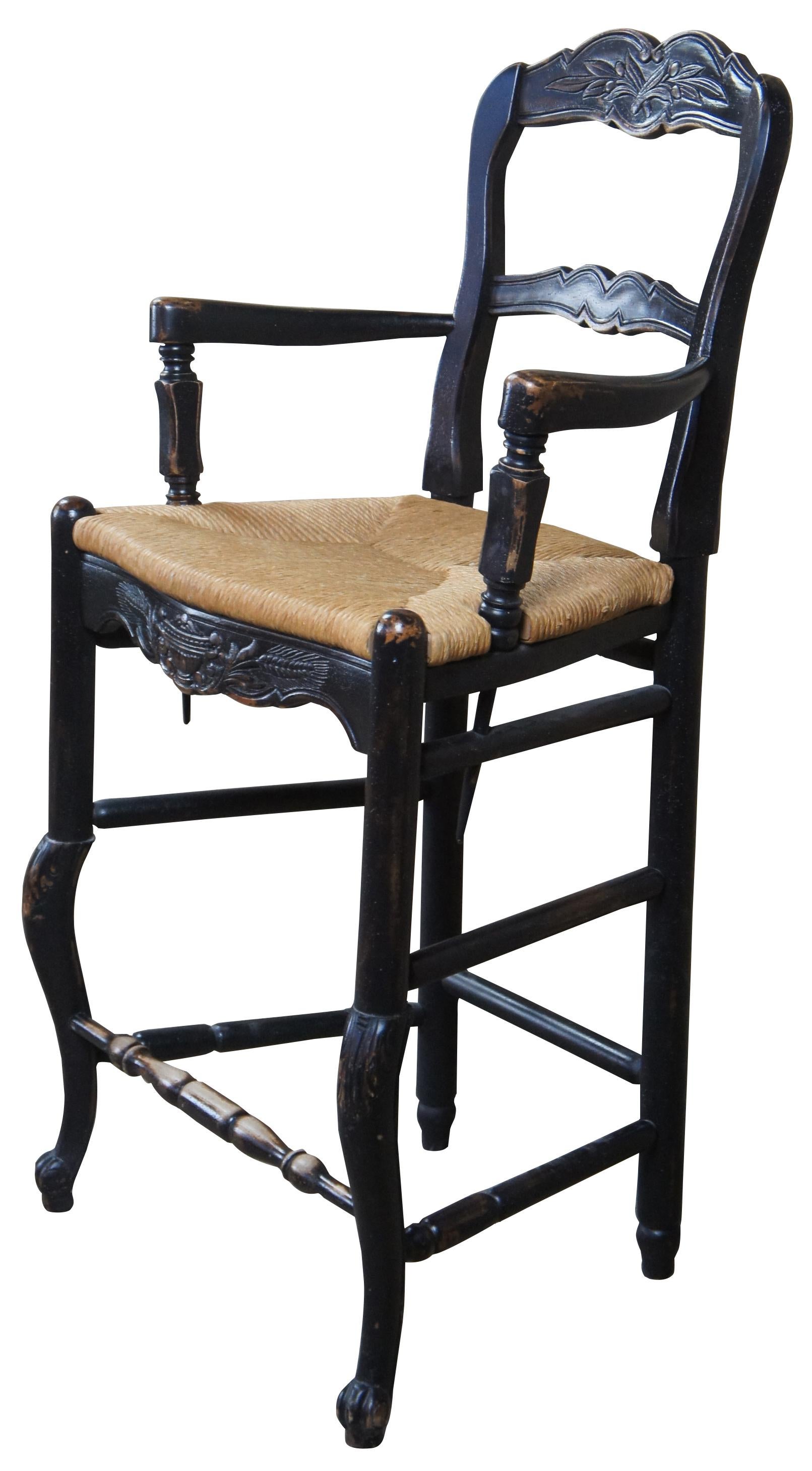 french country bar stools with rush seats