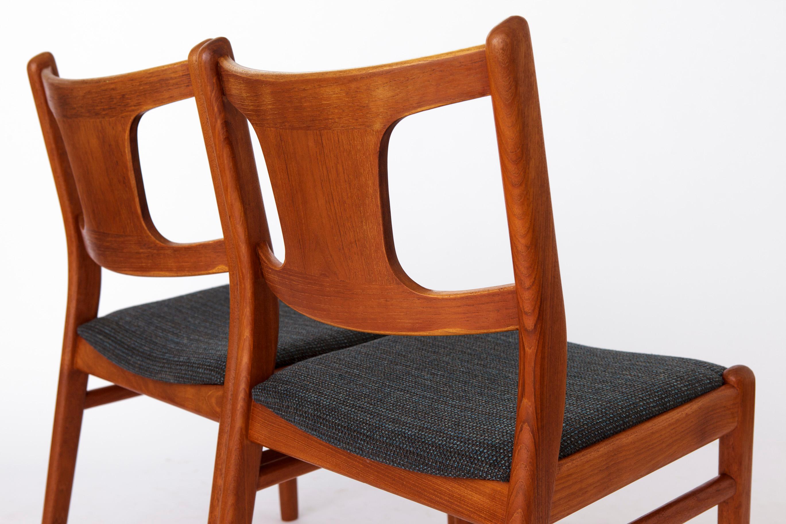 Teak 2 Vintage Danish Chairs - 1960s Mid-Century Modern Style For Sale