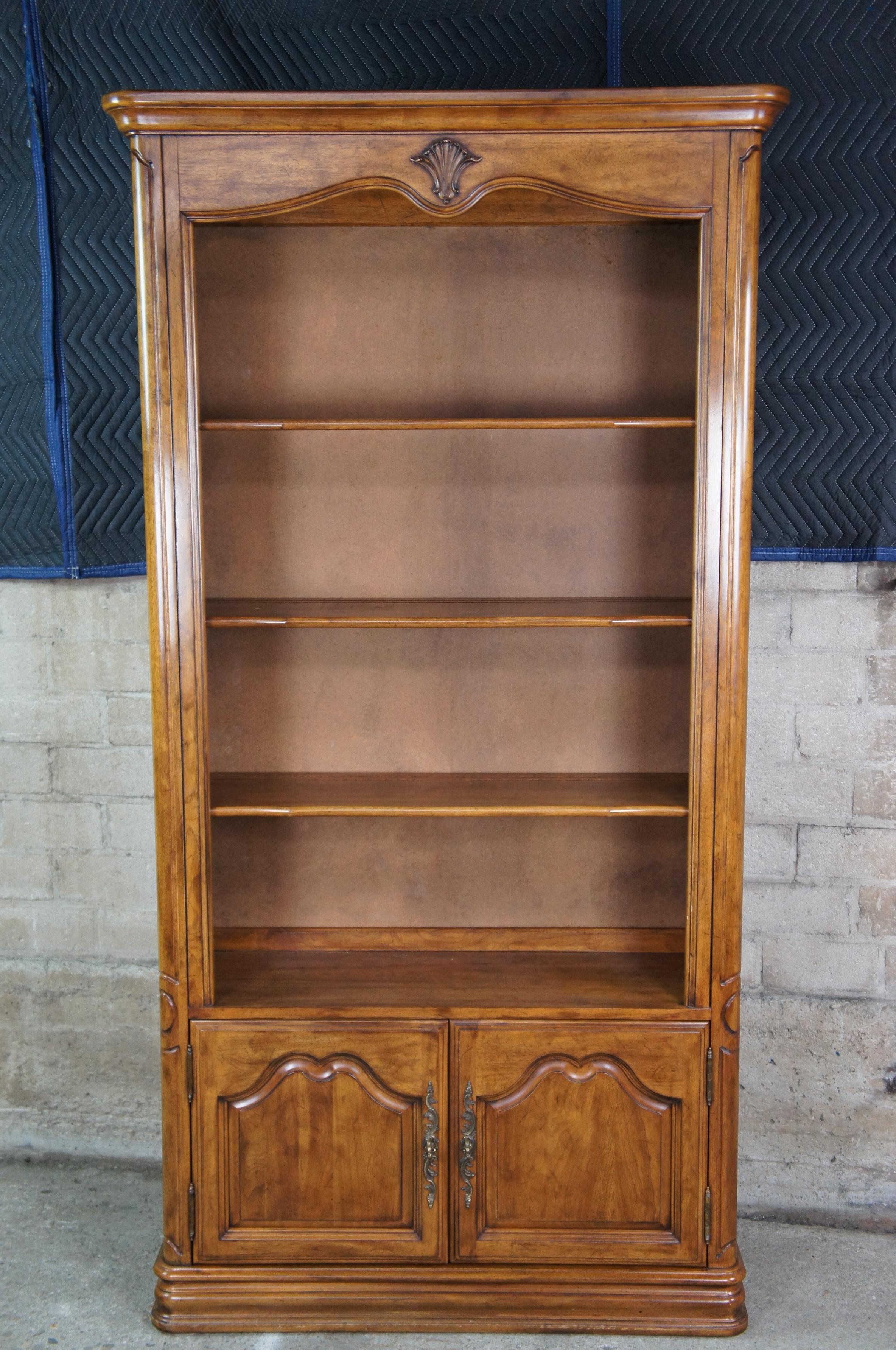 20th Century 2 Vintage Davis Cabinet Co Fleming Walnut Library Bookcase Cabinets, 1790