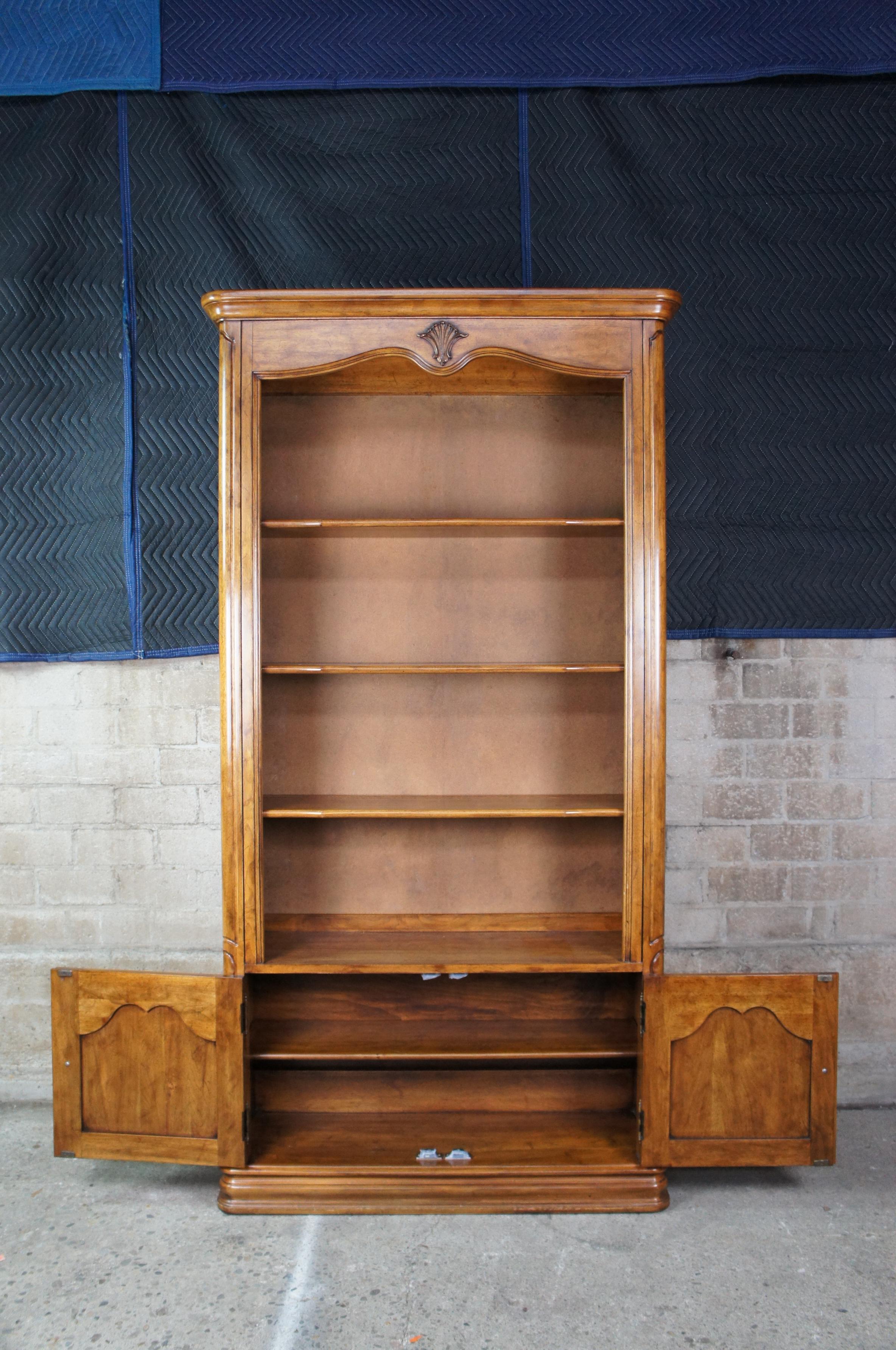 2 Vintage Davis Cabinet Co Fleming Walnut Library Bookcase Cabinets, 1790 4