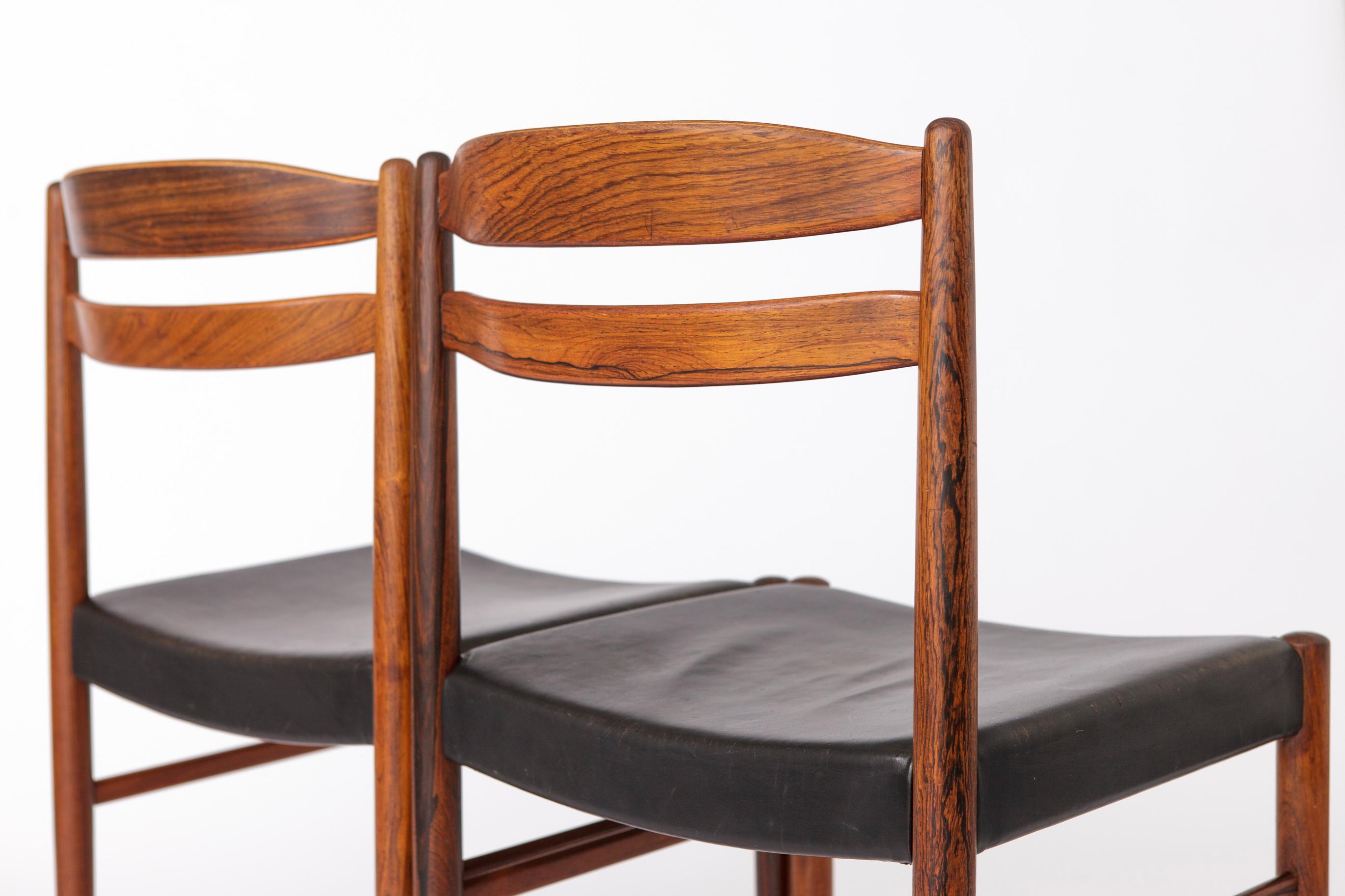 Mid-20th Century 2 Vintage Dining Chairs 1960s, by Albert Johansson & Söner, Hyssna, Sweden