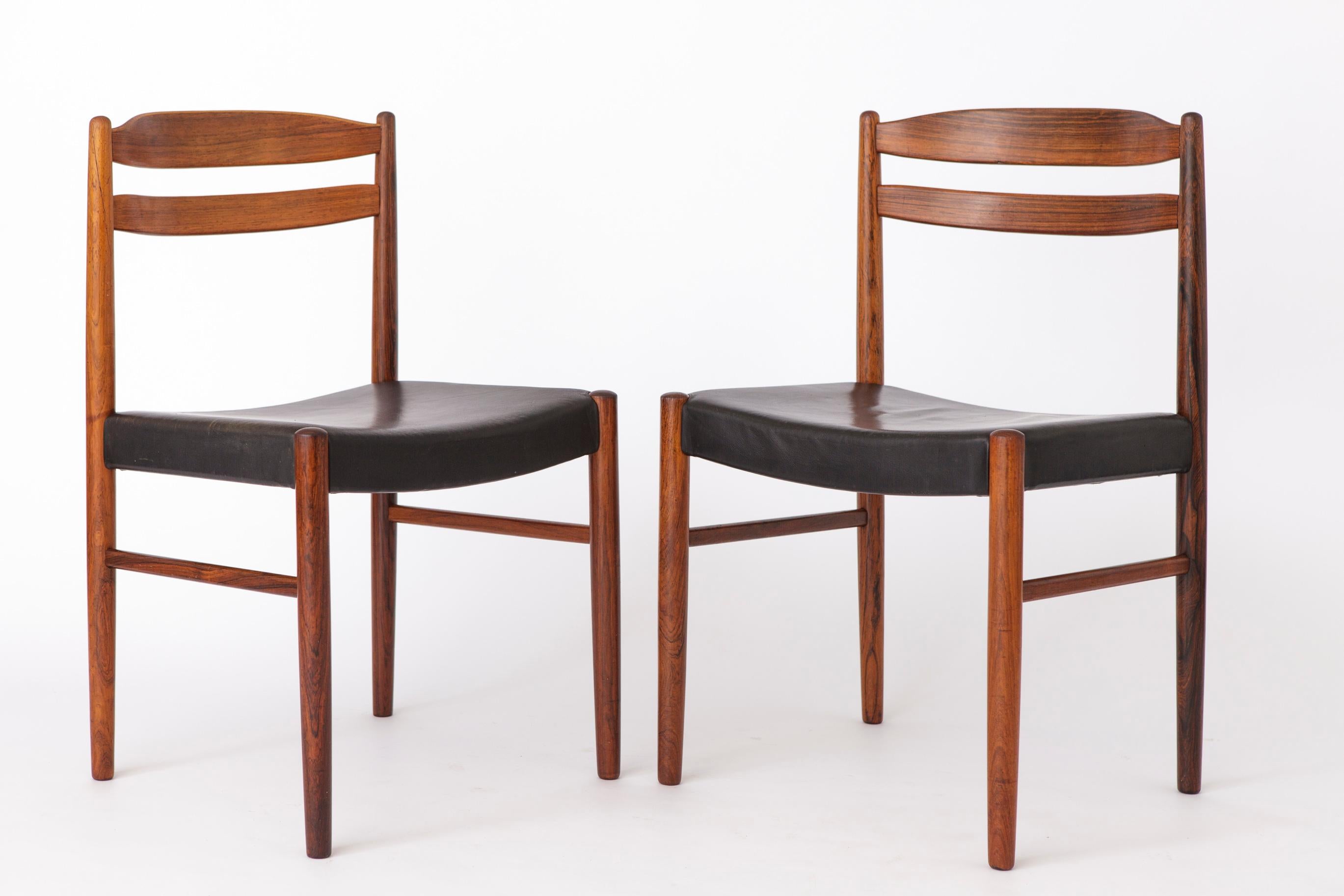 Teak 2 Vintage Dining Chairs 1960s, by Albert Johansson & Söner, Hyssna, Sweden