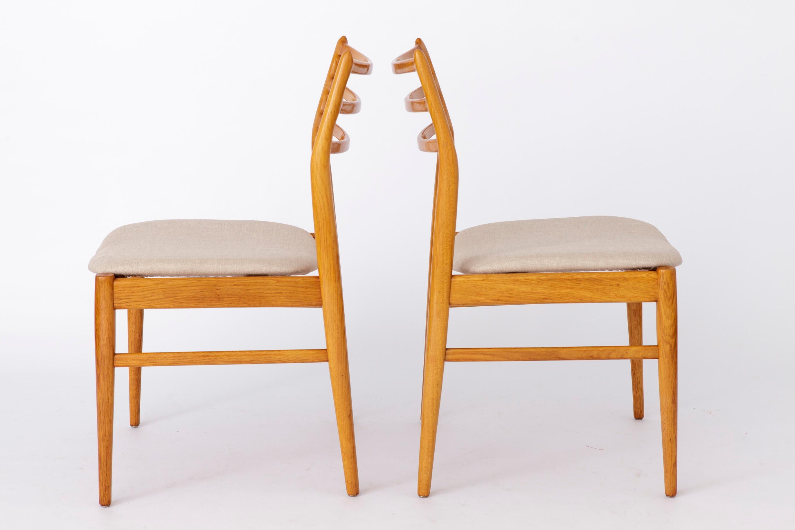 Mid-Century Modern 2 chaises de salle à manger vintage des années 1960 - design danois