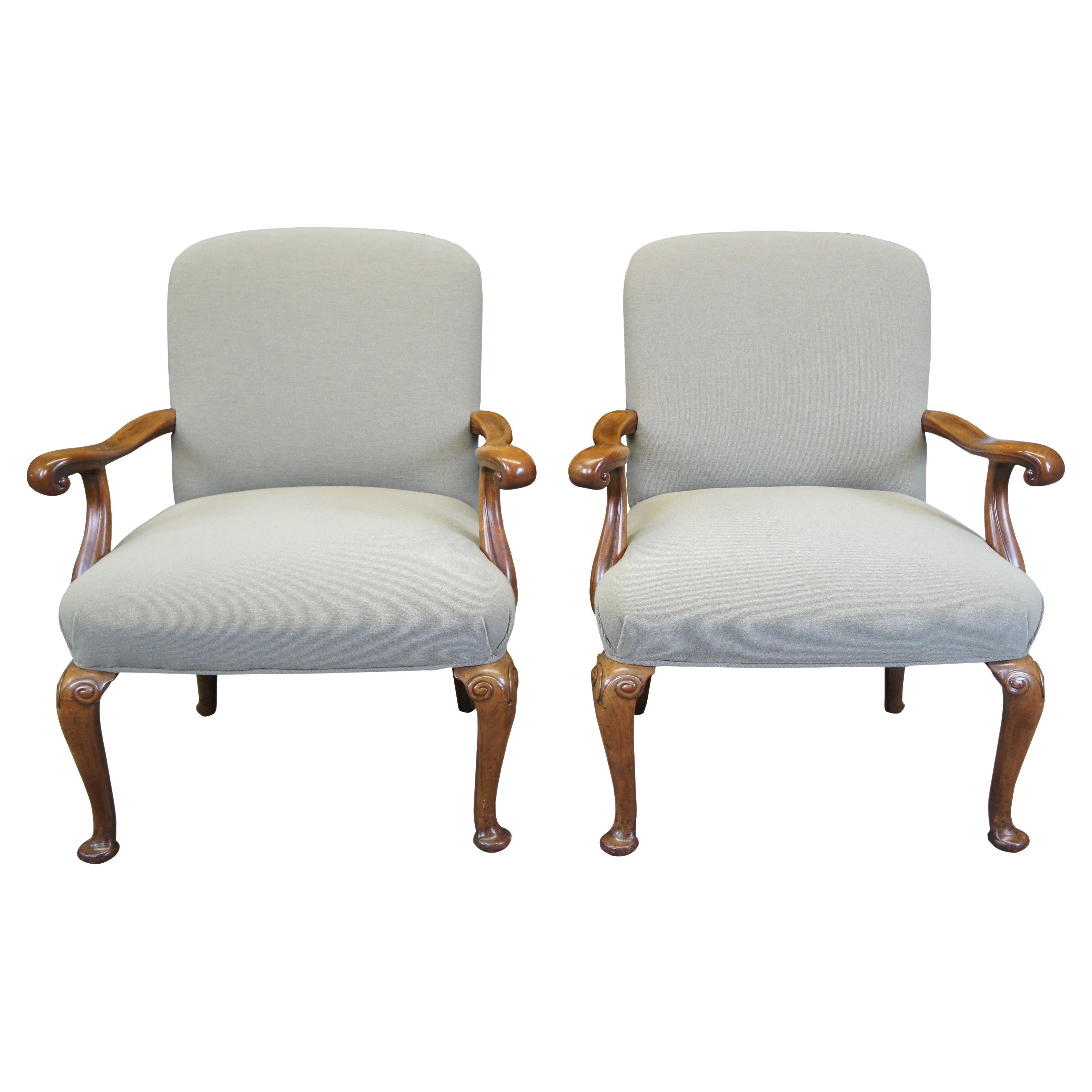 Z Gallerie Oversized Olive Green Corduroy Square Easy Club Chair